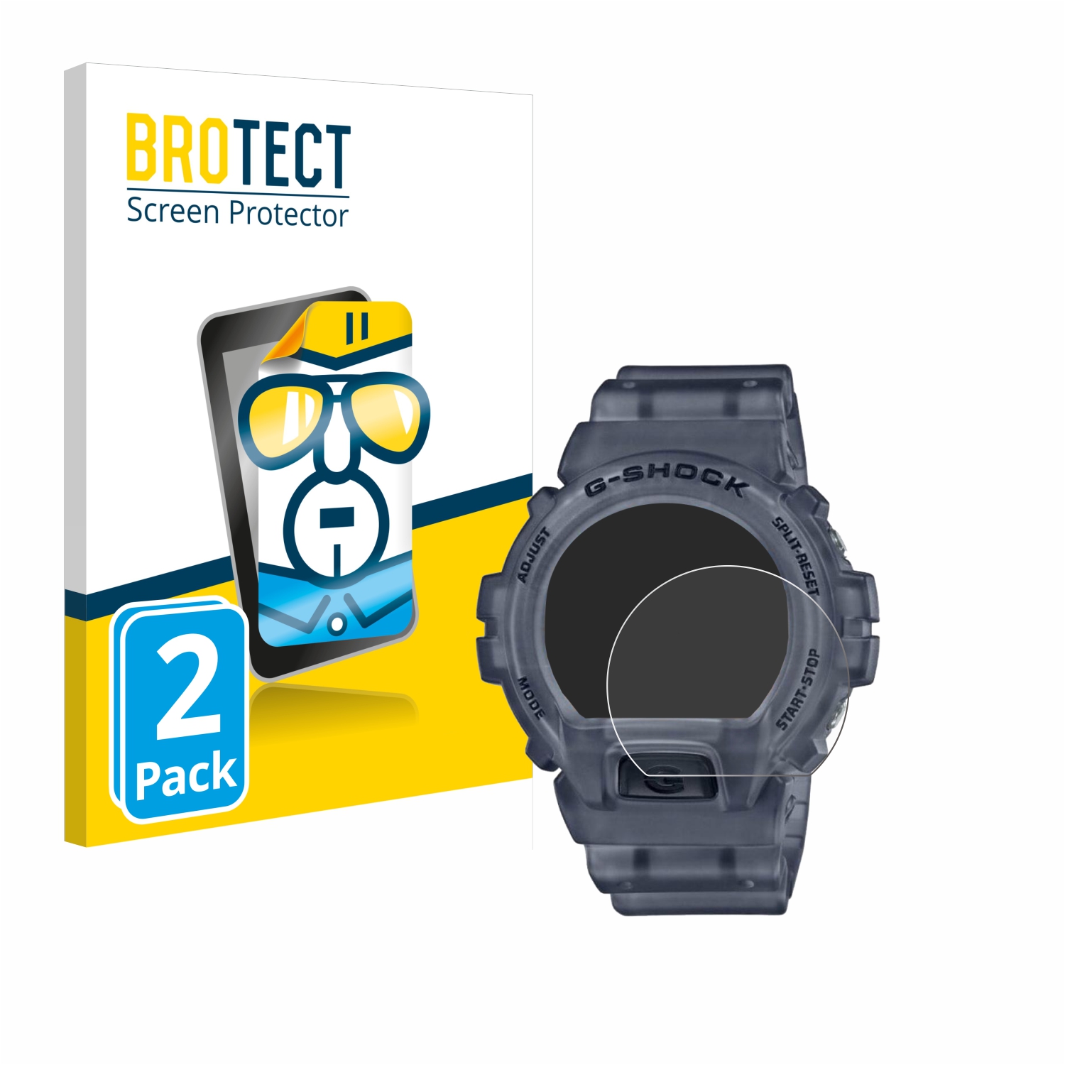 2x BROTECT Displayschutz-Folie pro Casio G-Shock DW-6900