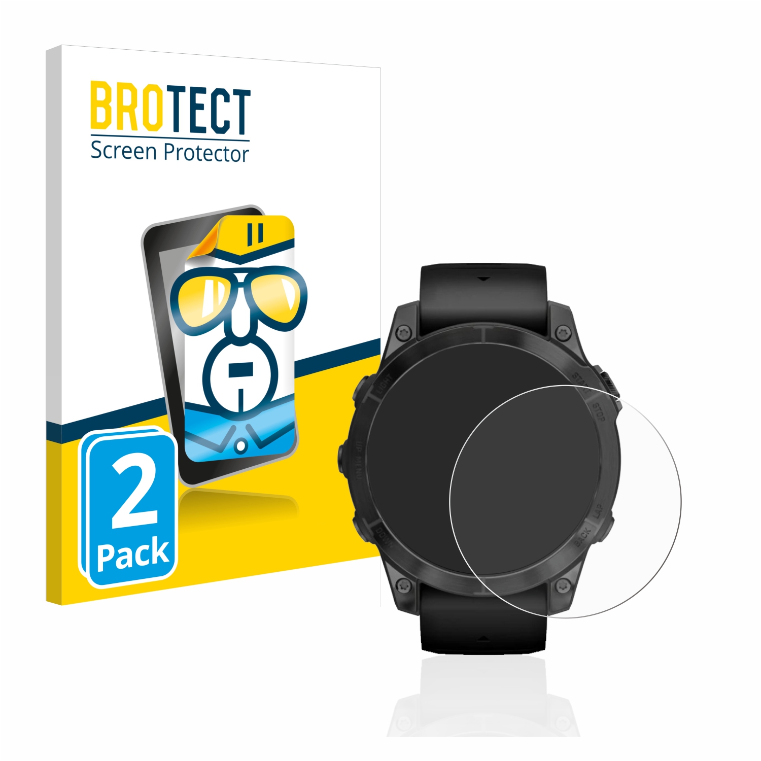 2x BROTECT Displayschutz-Folie pro Garmin Epix Pro (Gen 2) (47 mm)