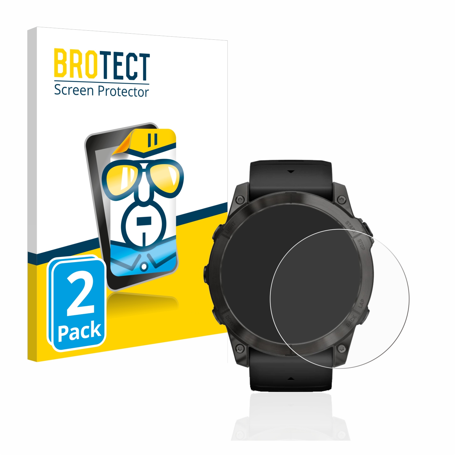 2x BROTECT Displayschutz-Folie pro Garmin Epix Pro (Gen 2) (51 mm)