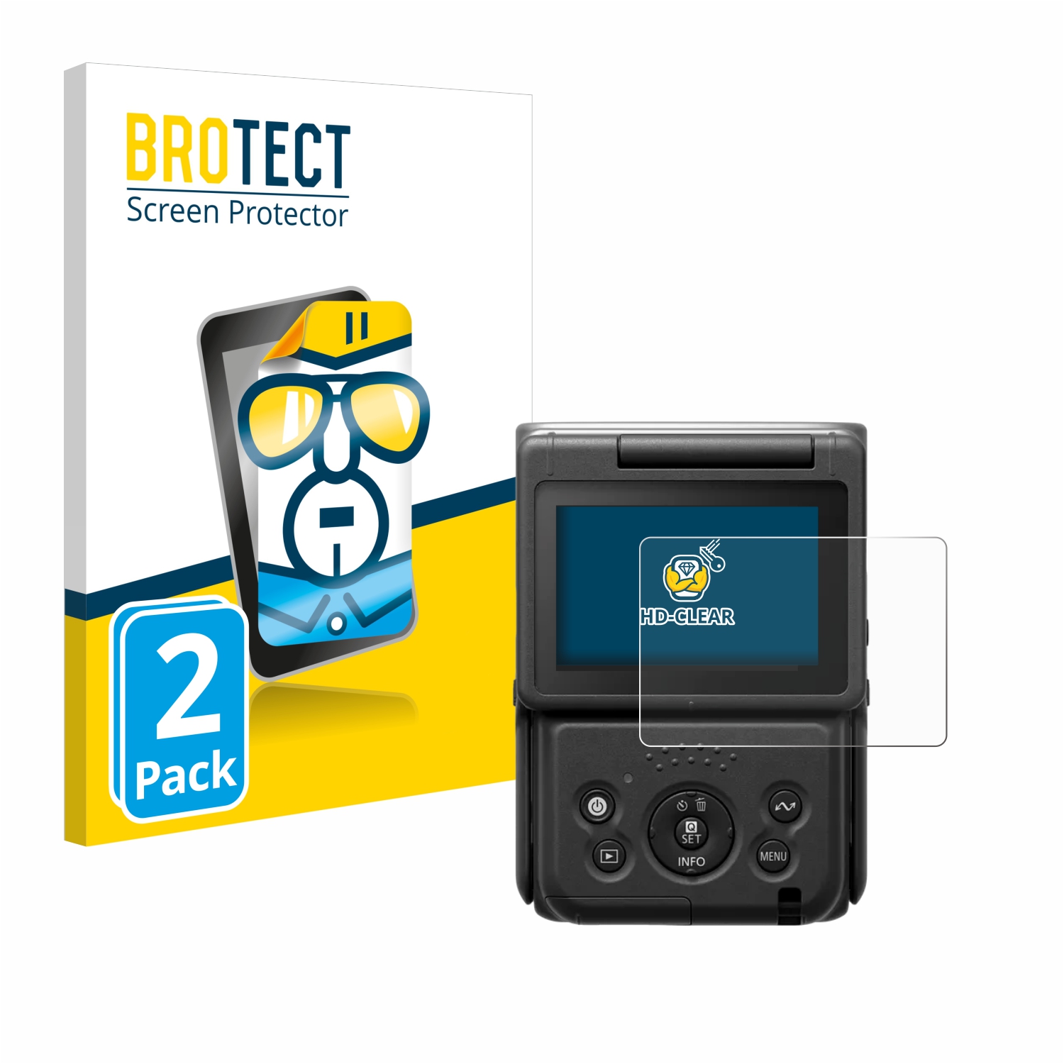 2x BROTECT Displayschutz-Folie pro Canon PowerShot V10