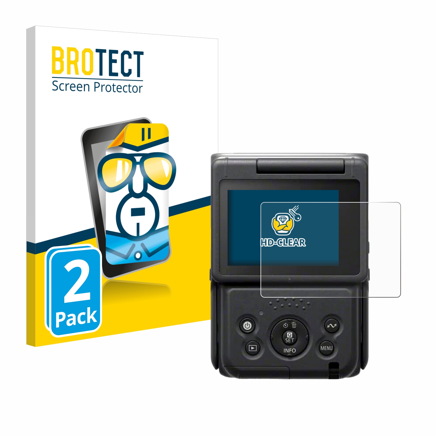 2x BROTECT Displayschutz-Folie pro Canon PowerShot V10 Vlog Camera