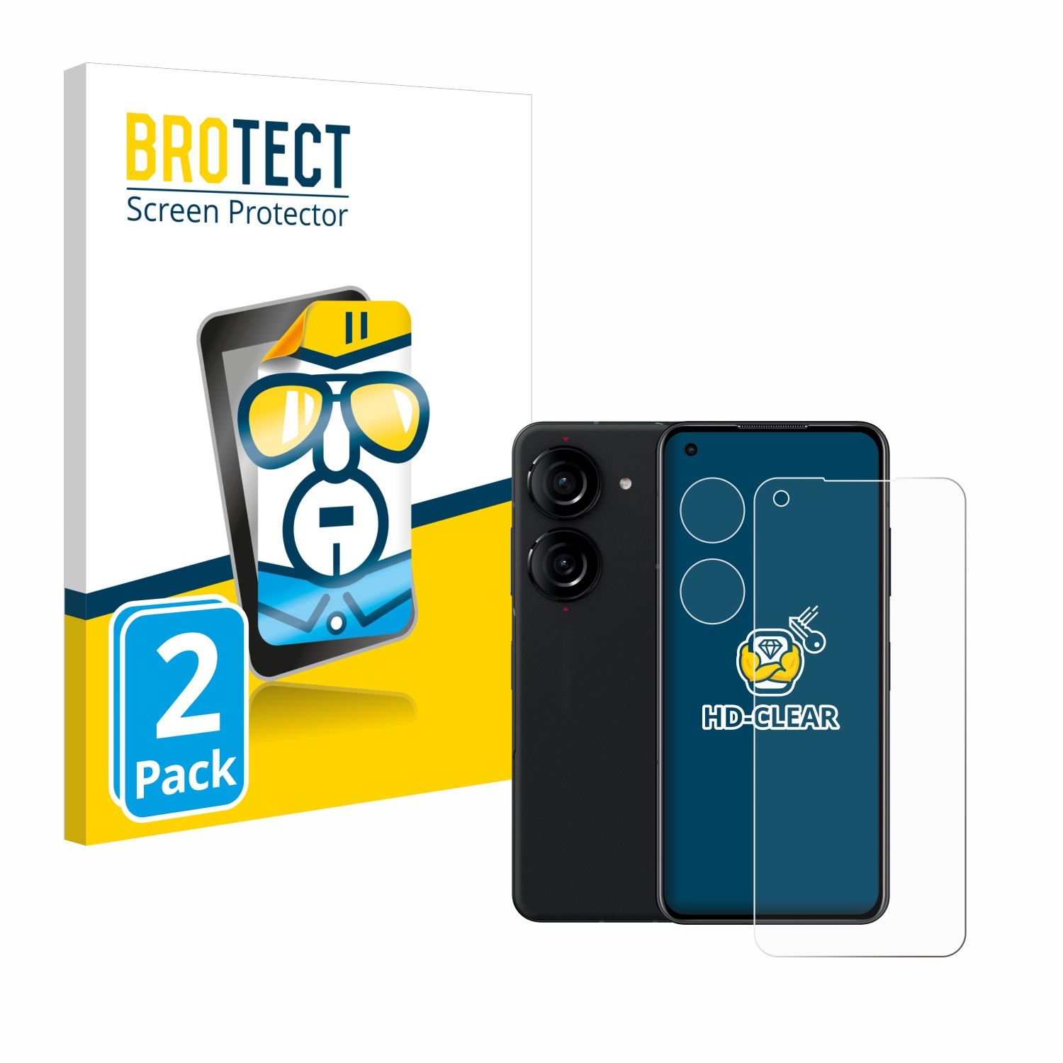 2x BROTECT Displayschutz-Folie pro ASUS ZenFone 10 (displej+Kamera)