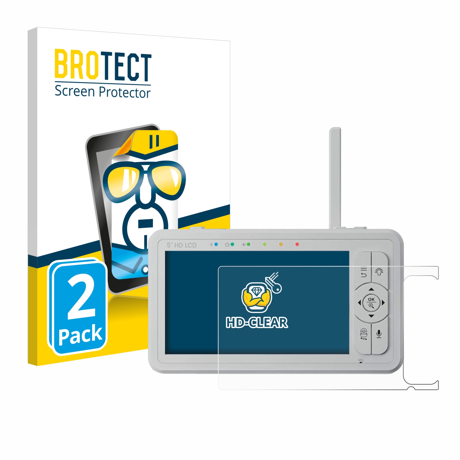 2x BROTECT Displayschutz-Folie pro Babysense HD S2 5