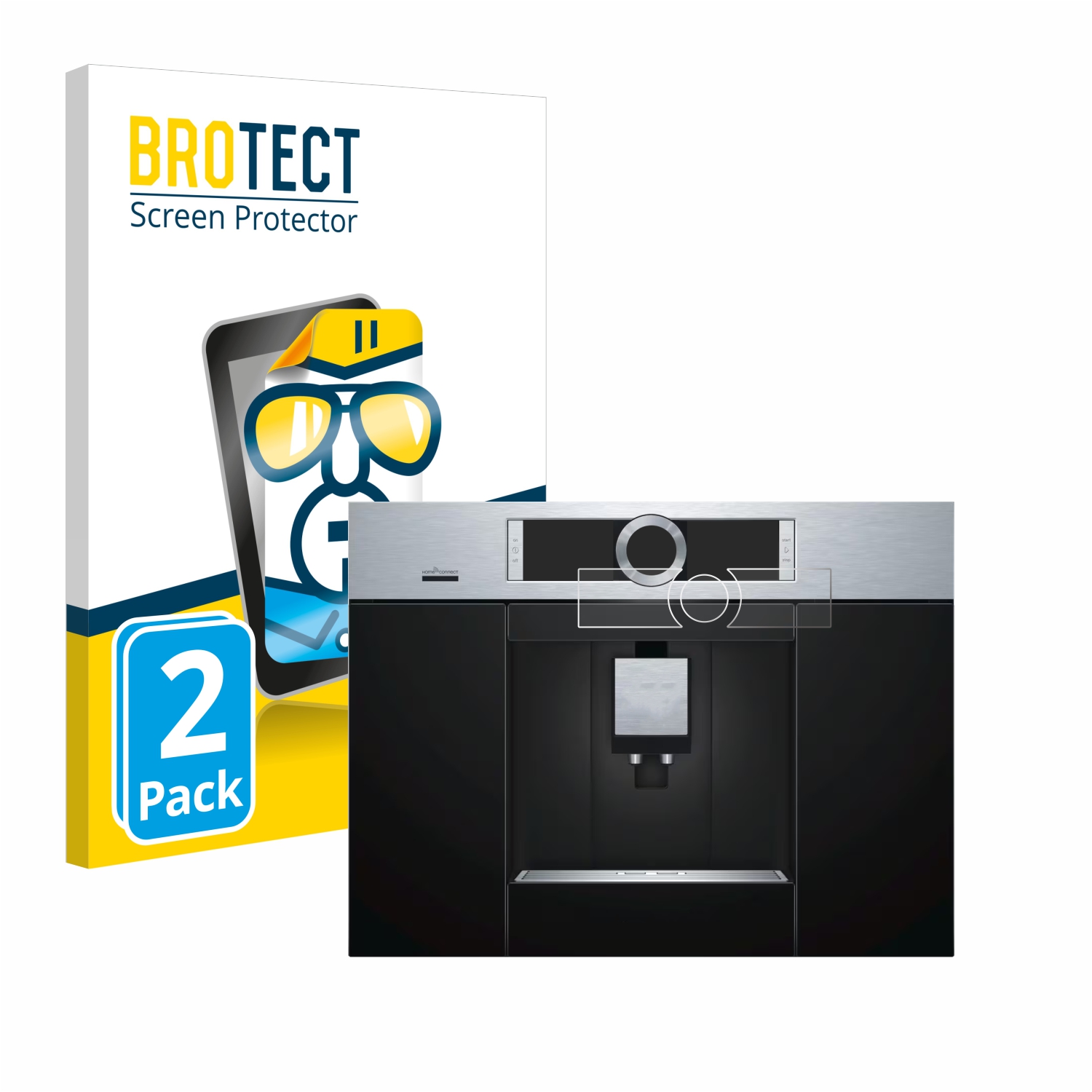 2x BROTECT Displayschutz-Folie pro Bosch Serie 8 CTL636ES6
