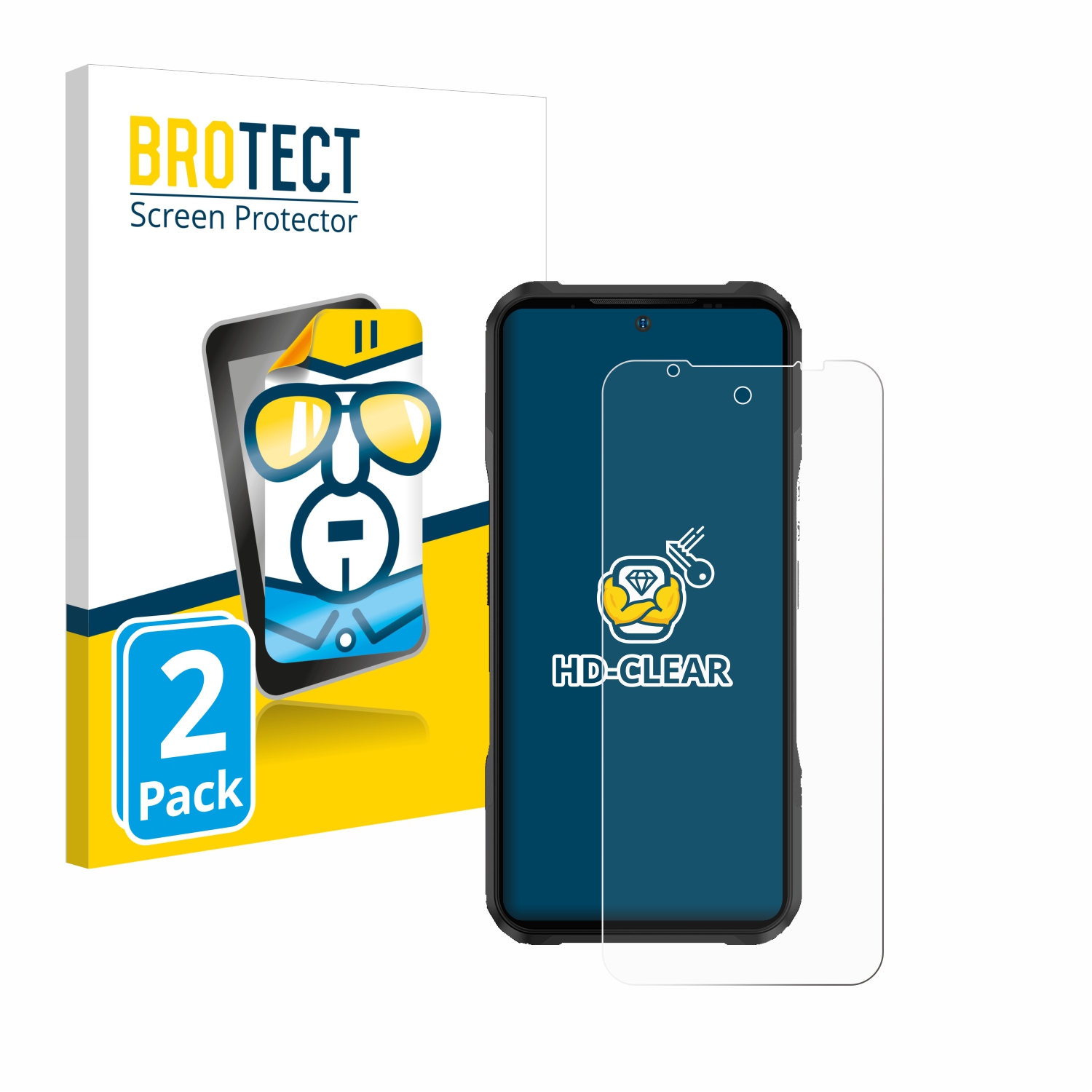 2x BROTECT Displayschutz-Folie pro Doogee V20 Pro