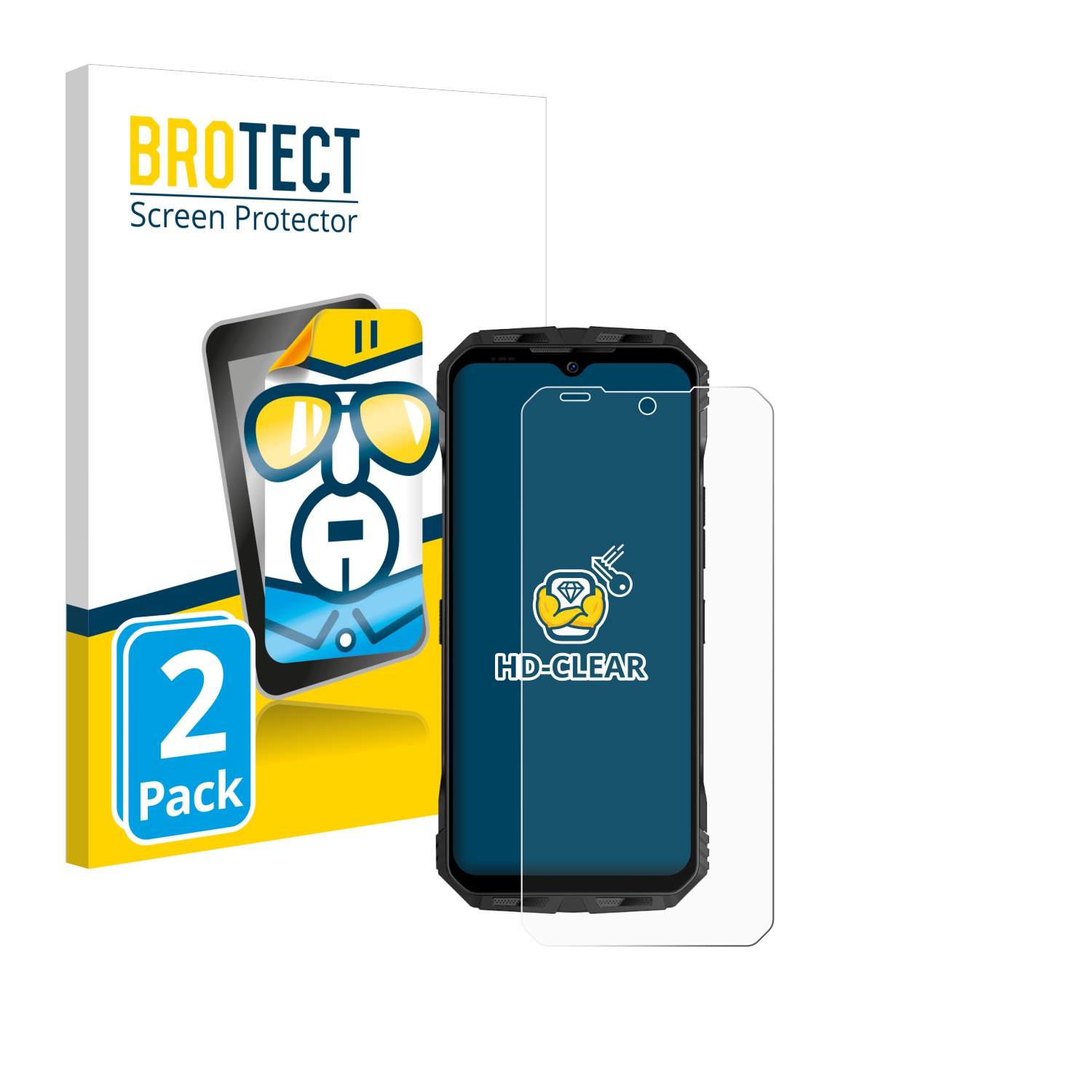 2x BROTECT Displayschutz-Folie pro Doogee V30T