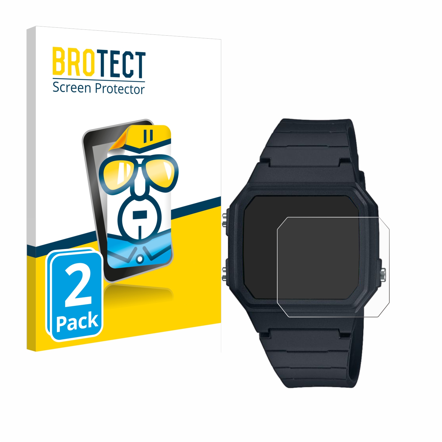 2x BROTECT Displayschutz-Folie pro Casio W-217H-1AVCF