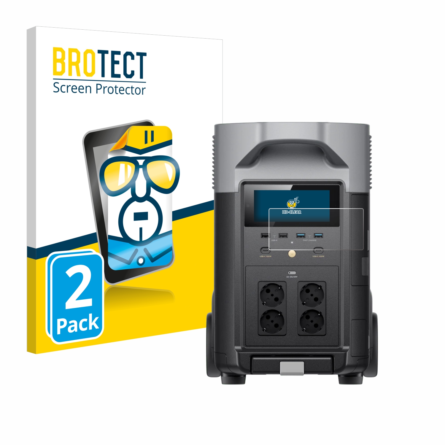 2x BROTECT Displayschutz-Folie pro EcoFlow DELTA Pro