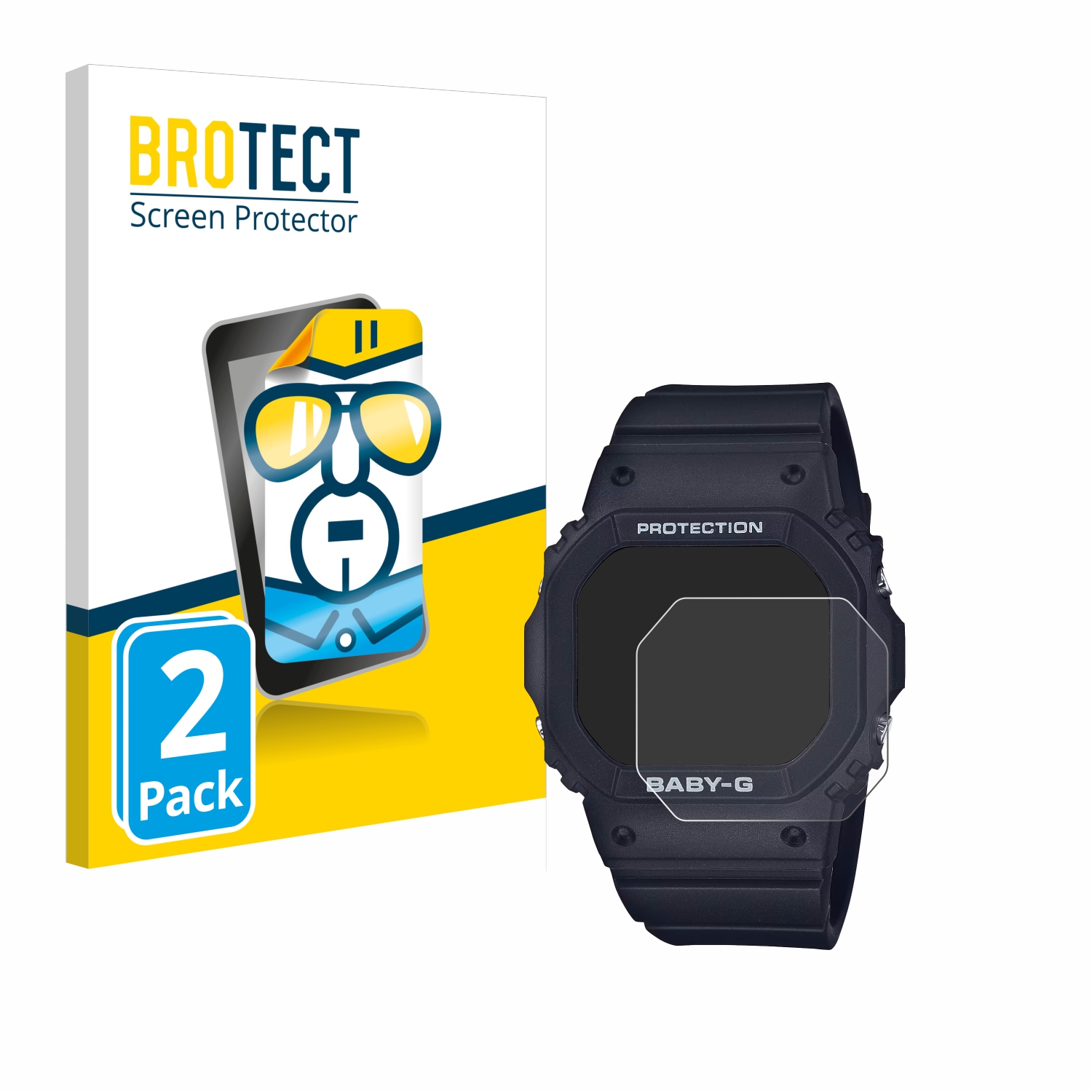 2x BROTECT Displayschutz-Folie pro Casio Baby-G BGD-565
