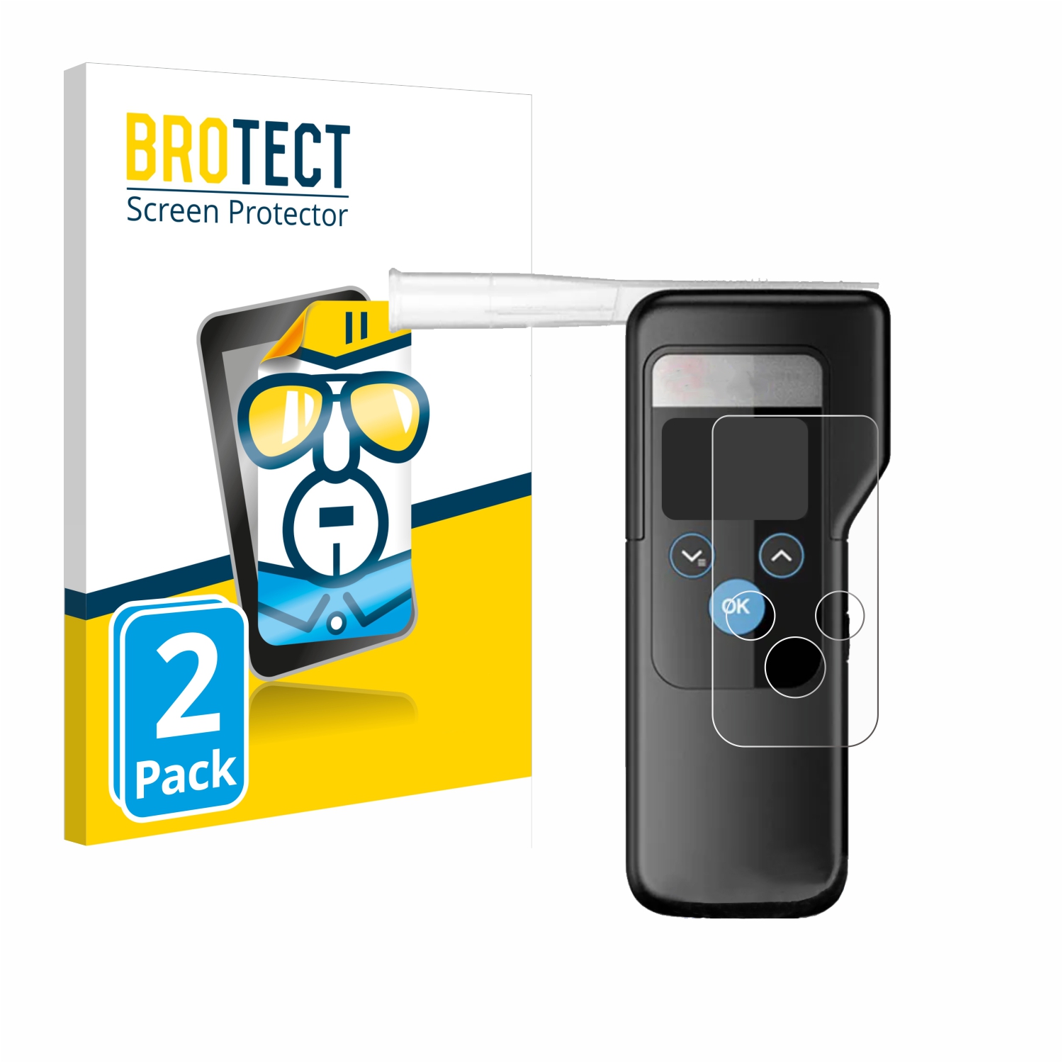 2x BROTECT Displayschutz-Folie pro Dräger Alcotest 6000