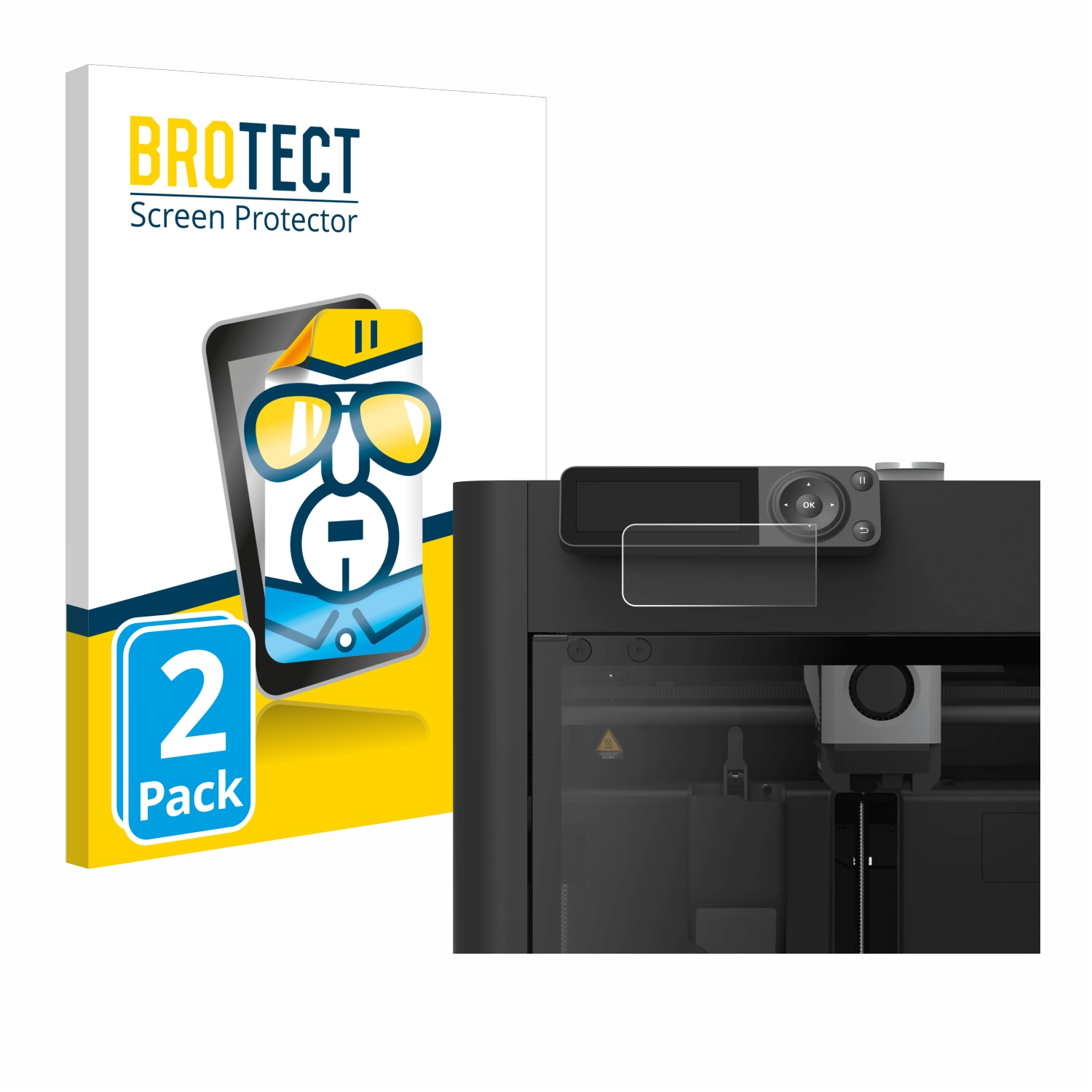 2x BROTECT Displayschutz-Folie pro Bambu Lab P1S 3D Printer