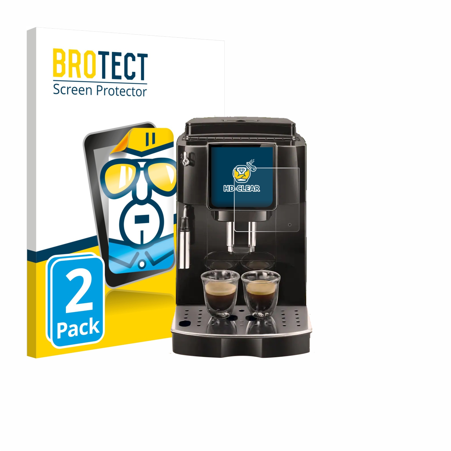 2x BROTECT Displayschutz-Folie pro DeLonghi Magnifica Start ECAM222.60