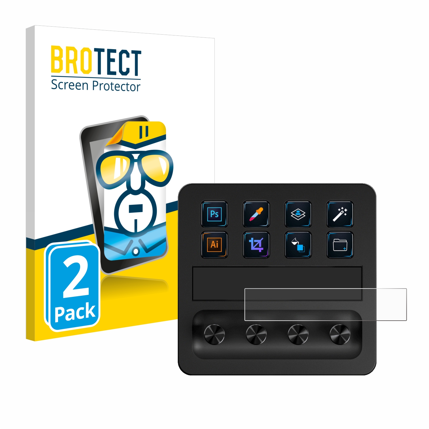 2x BROTECT Displayschutz-Folie pro Elgato Stream Deck +