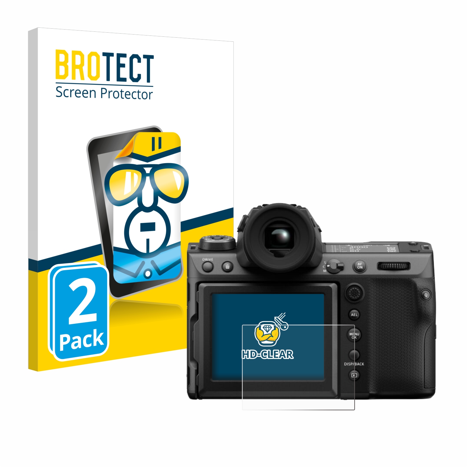 2x BROTECT Displayschutz-Folie pro Fujifilm GFX100 II