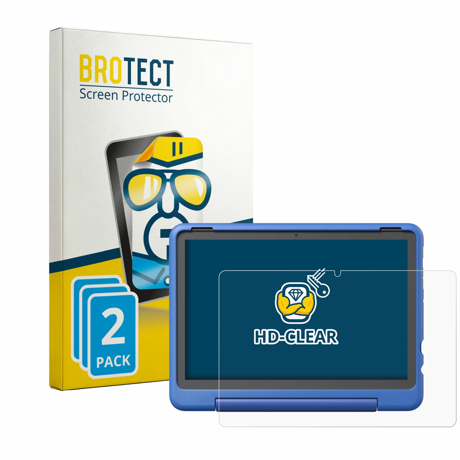 2x BROTECT Displayschutz-Folie pro Amazon Fire HD 10 Kids Pro 2023