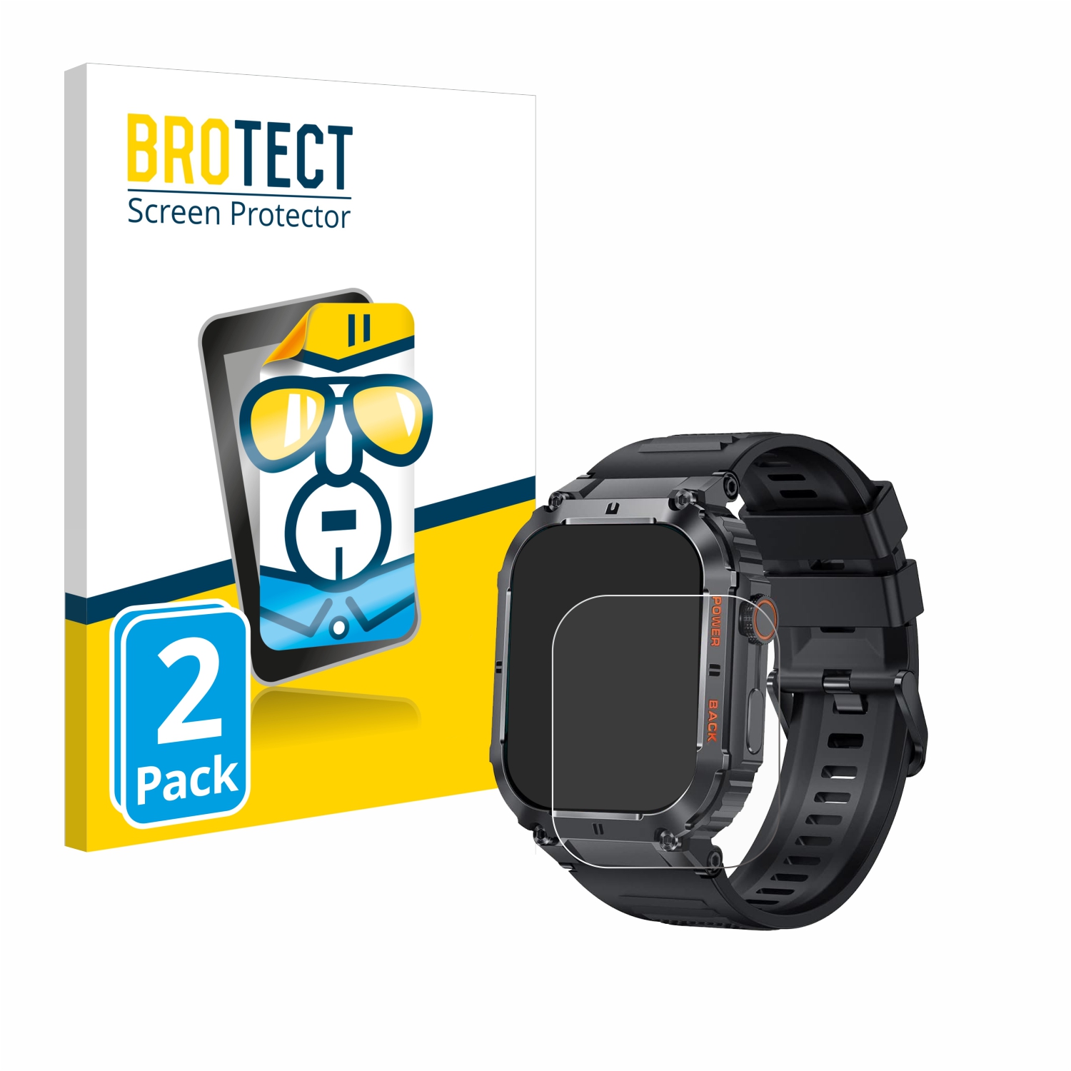 2x BROTECT Displayschutz-Folie pro GaWear K57PRO 1.96
