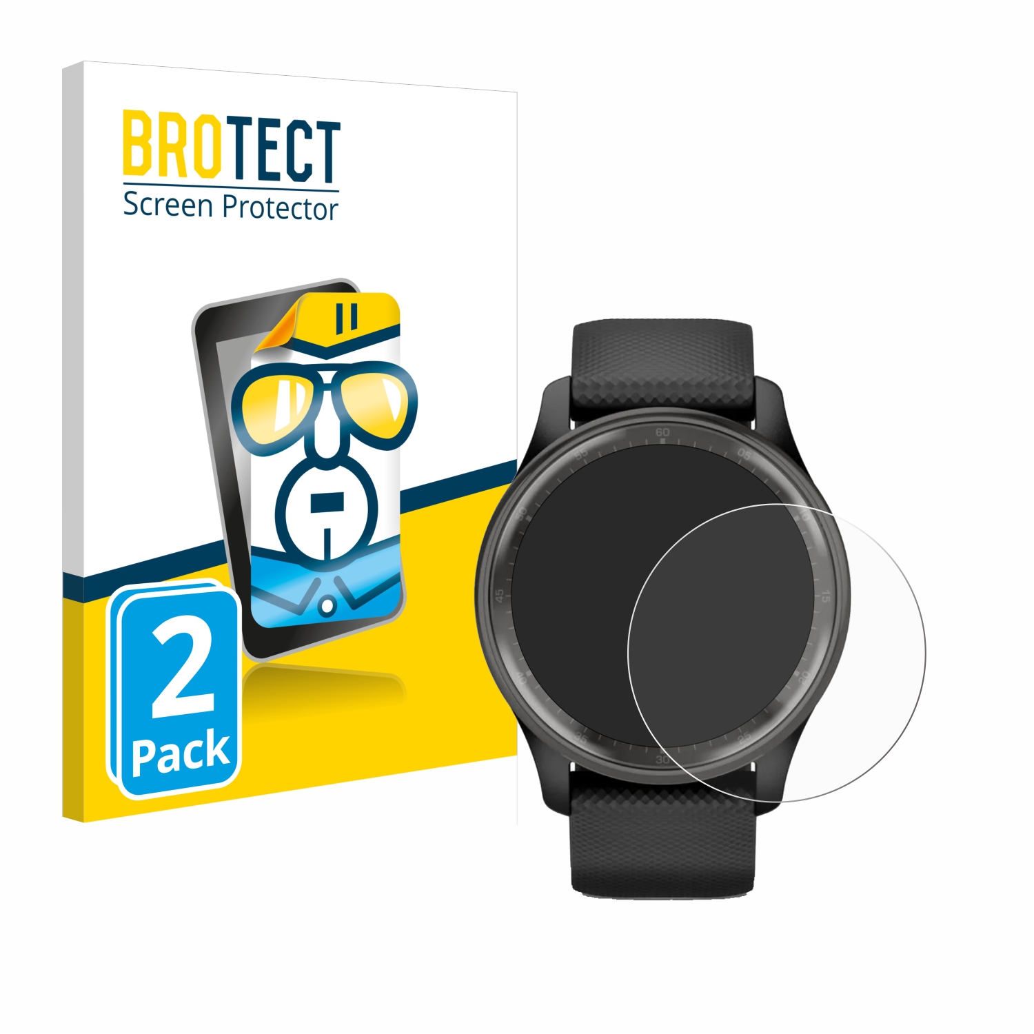 2x BROTECT Displayschutz-Folie pro Garmin Vivomove Trend