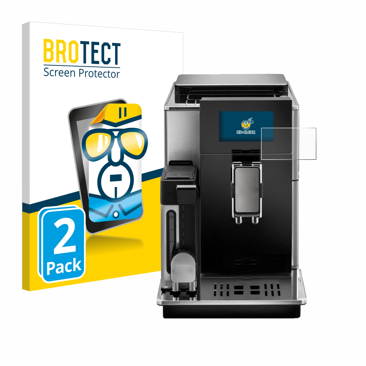 2x BROTECT Displayschutz-Folie pro DeLonghi Maestosa