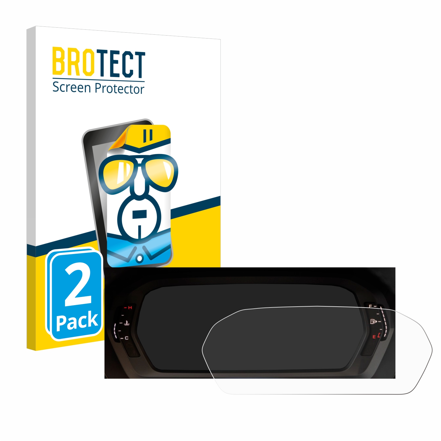 2x BROTECT Displayschutz-Folie pro Audi A3 2023 Virtual cockpit
