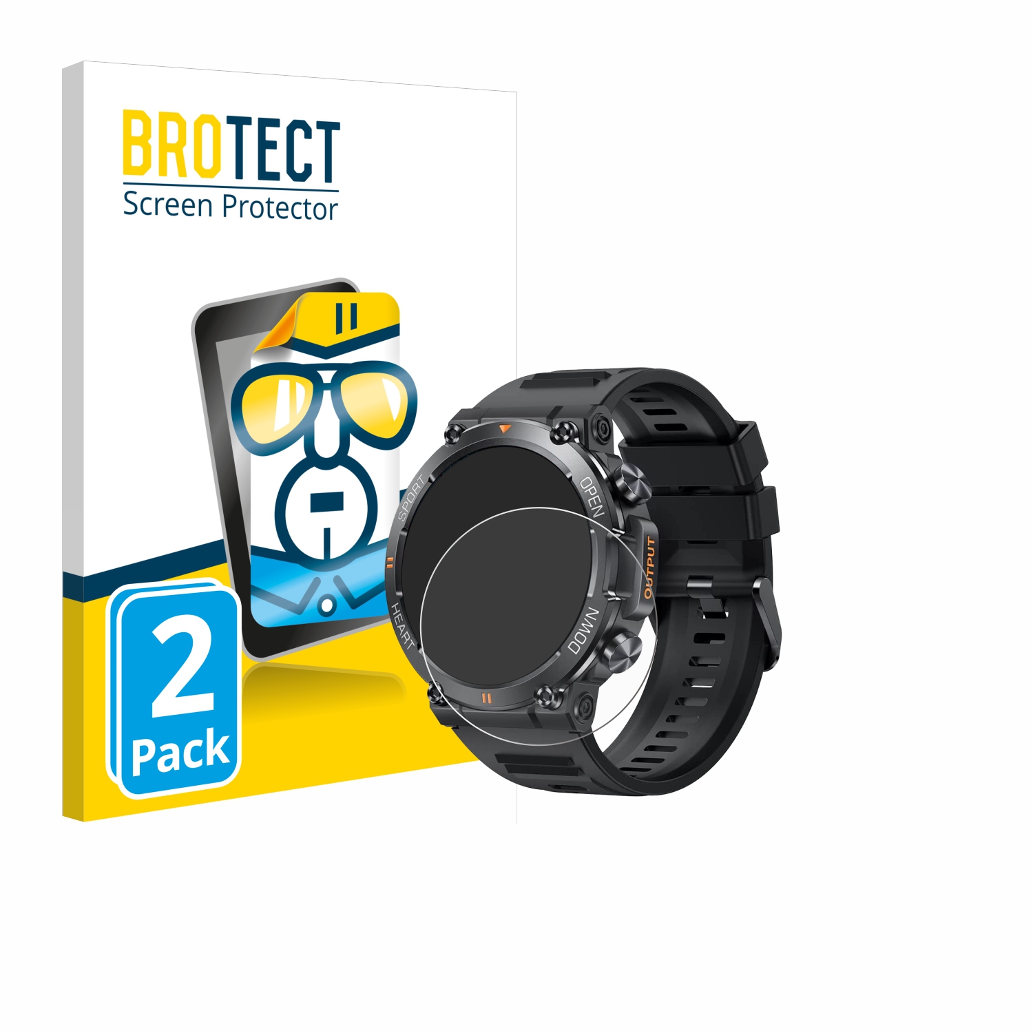2x BROTECT Displayschutz-Folie pro GaWear K56-PRO 1.39