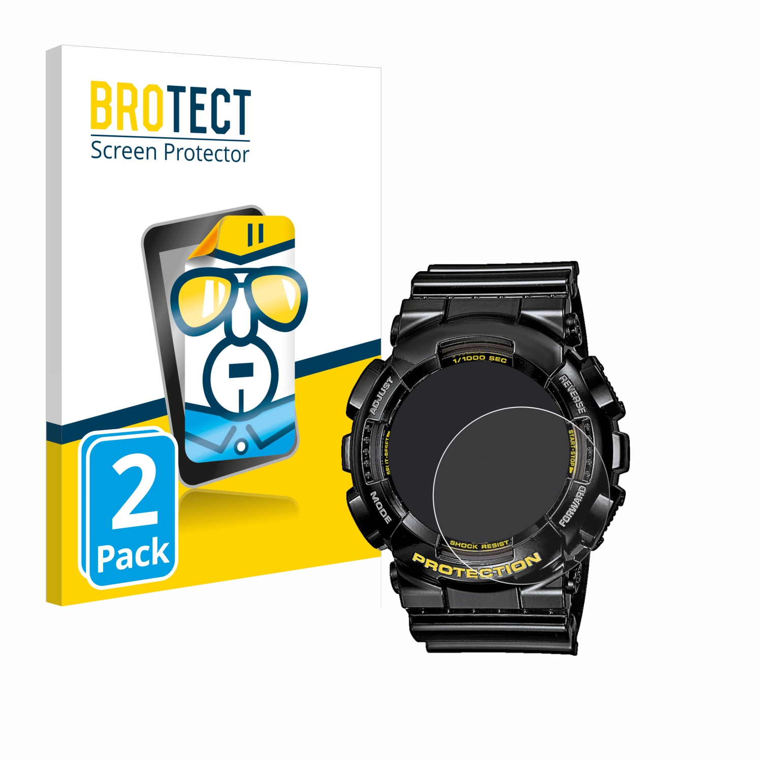 2x BROTECT Displayschutz-Folie pro Casio G-Shock GA-110GB-1A