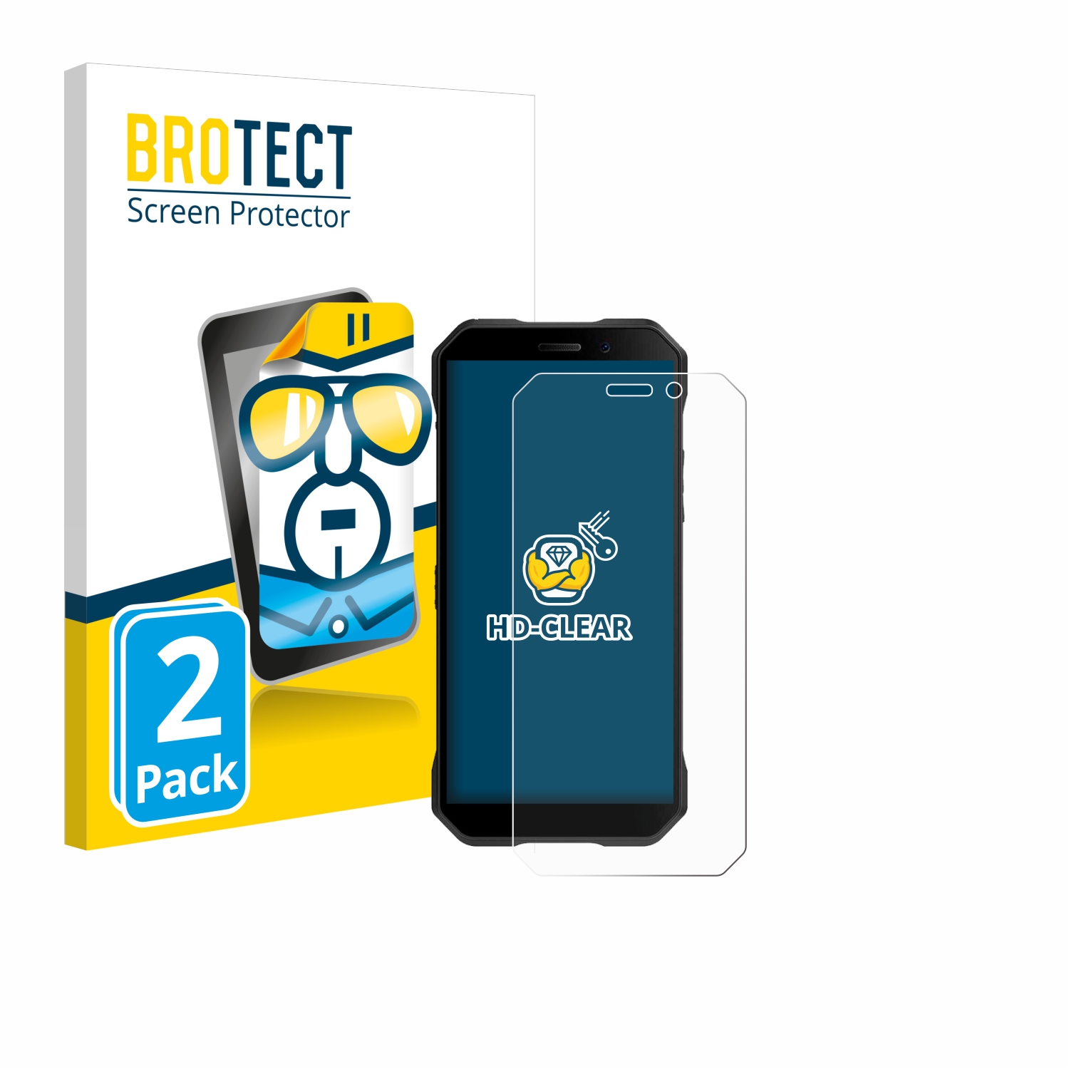 2x BROTECT Displayschutz-Folie pro Doogee S61 Pro