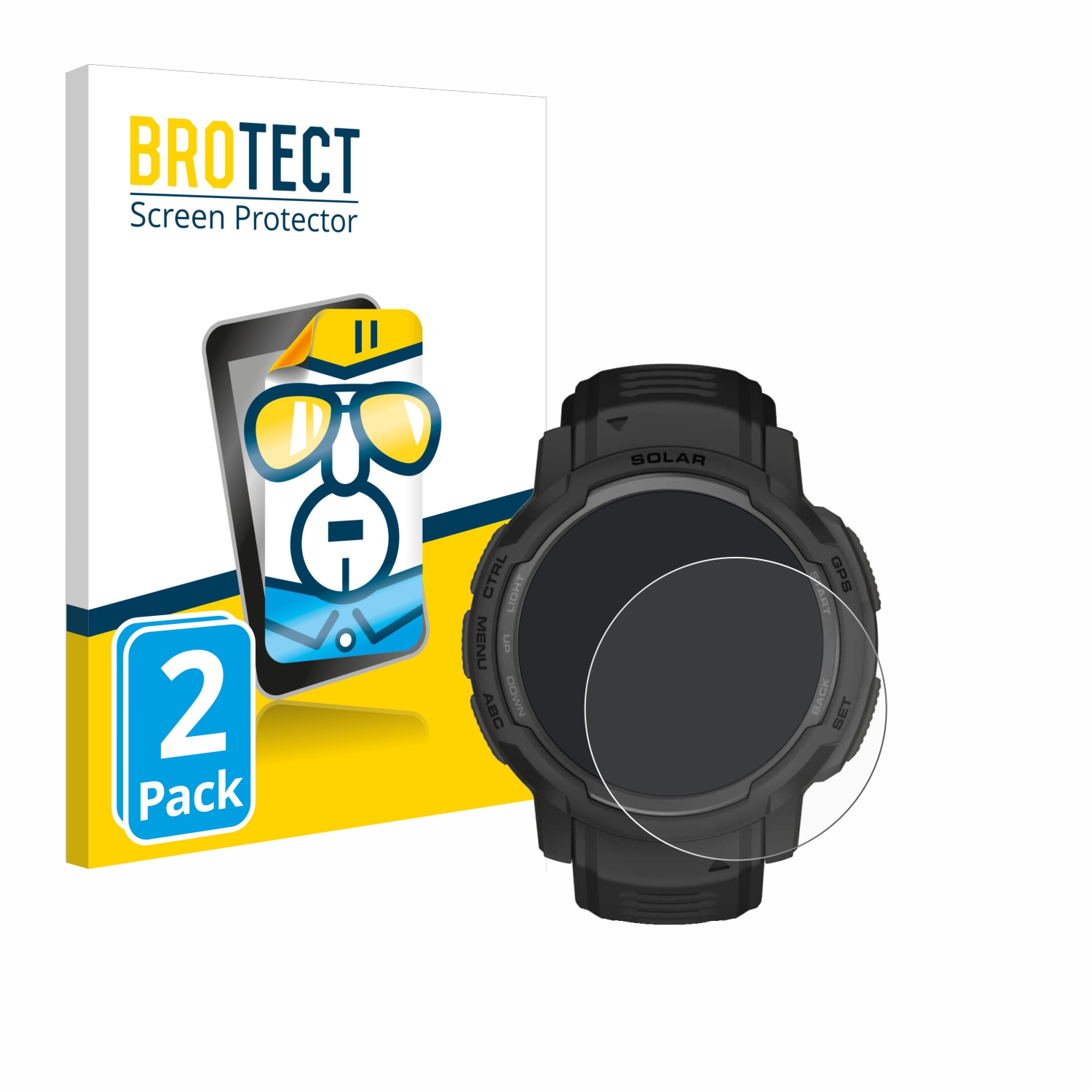 2x BROTECT Displayschutz-Folie pro Garmin Instinct Crossover
