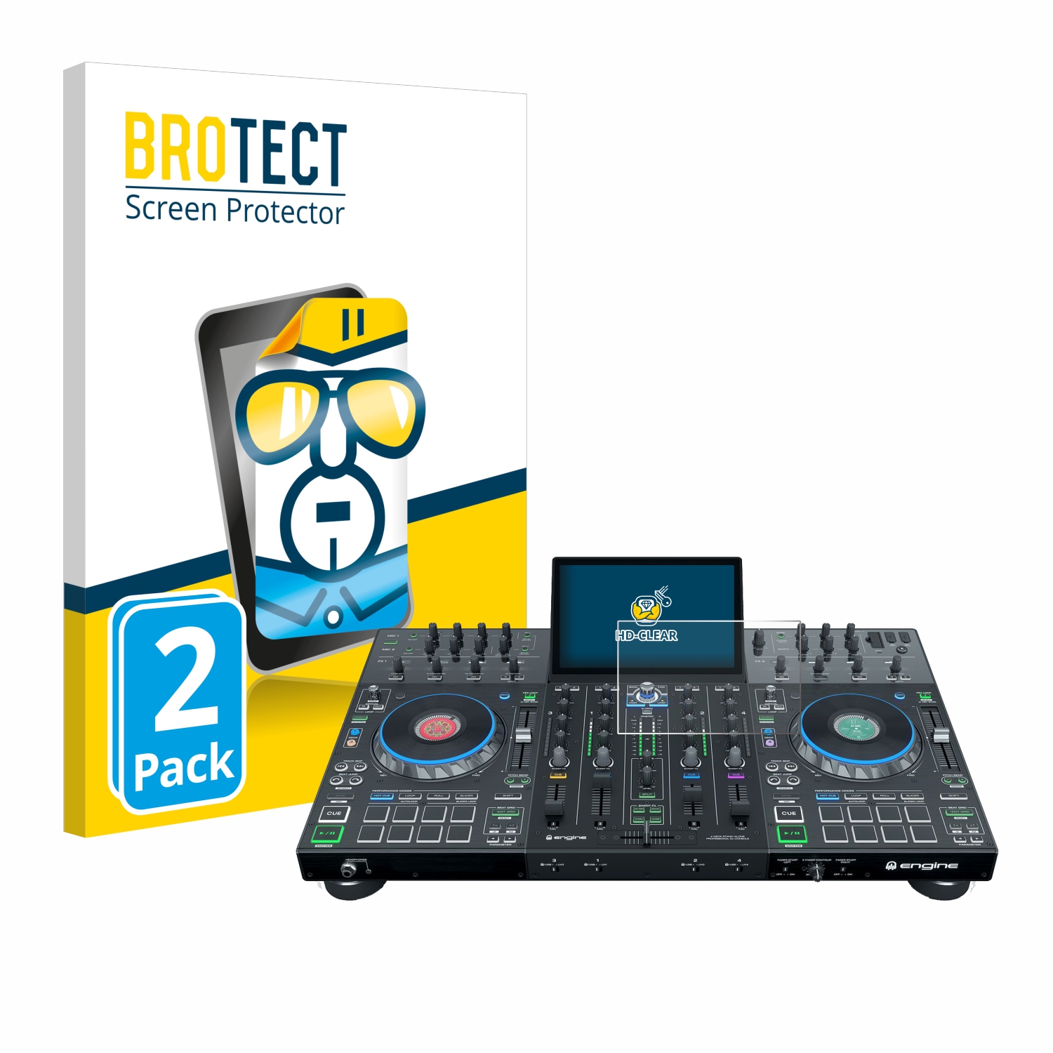 2x BROTECT Displayschutz-Folie pro Denon DJ Prime 4+