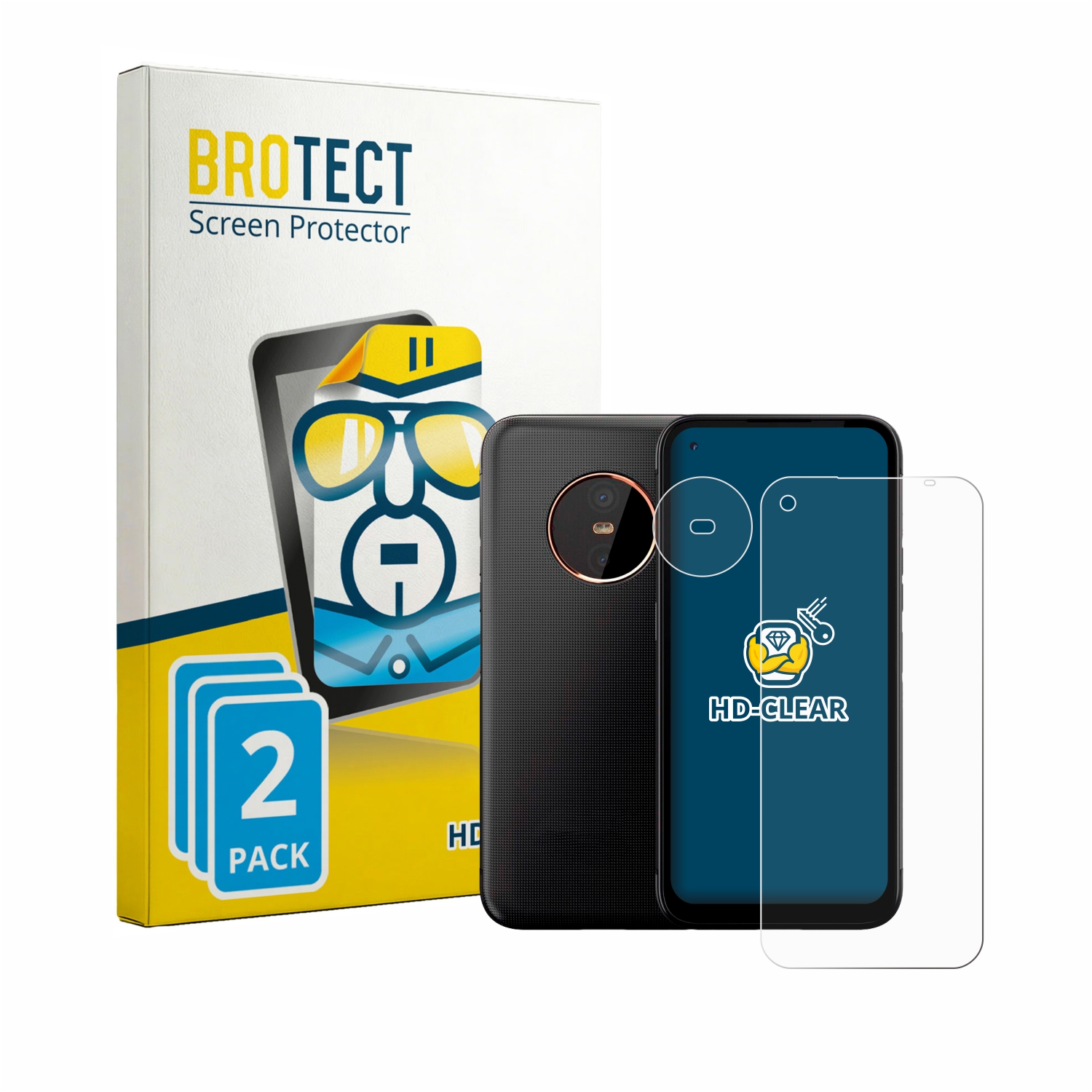 2x BROTECT Displayschutz-Folie pro Gigaset GX6 Pro (displej+Kamera)
