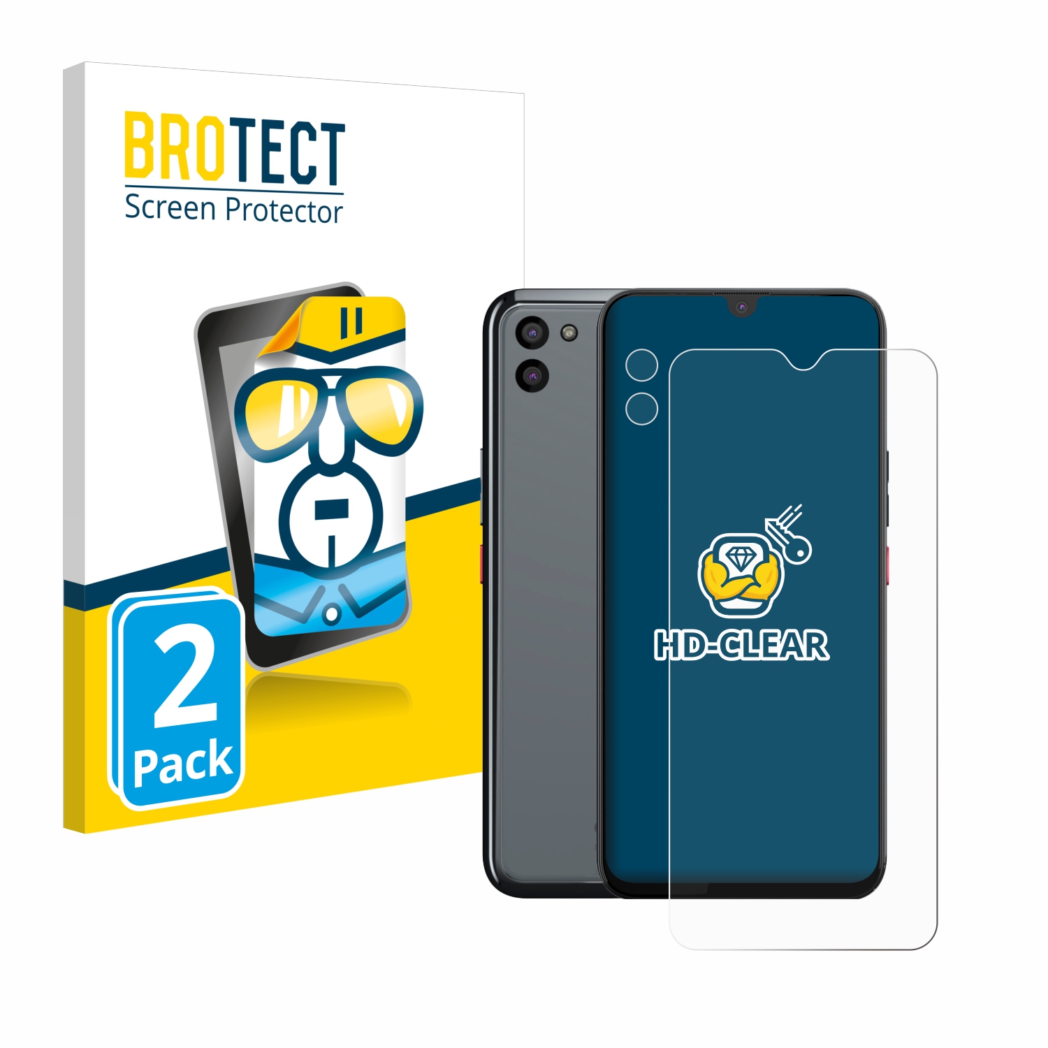 2x BROTECT Displayschutz-Folie pro Gigaset GS5 PRO SE (displej+Kamera)