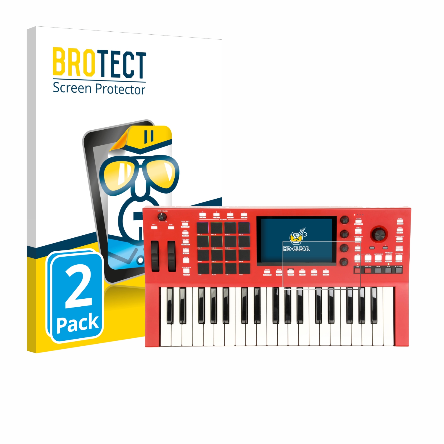 2x BROTECT Displayschutz-Folie pro Akai Professional MPC Key 37