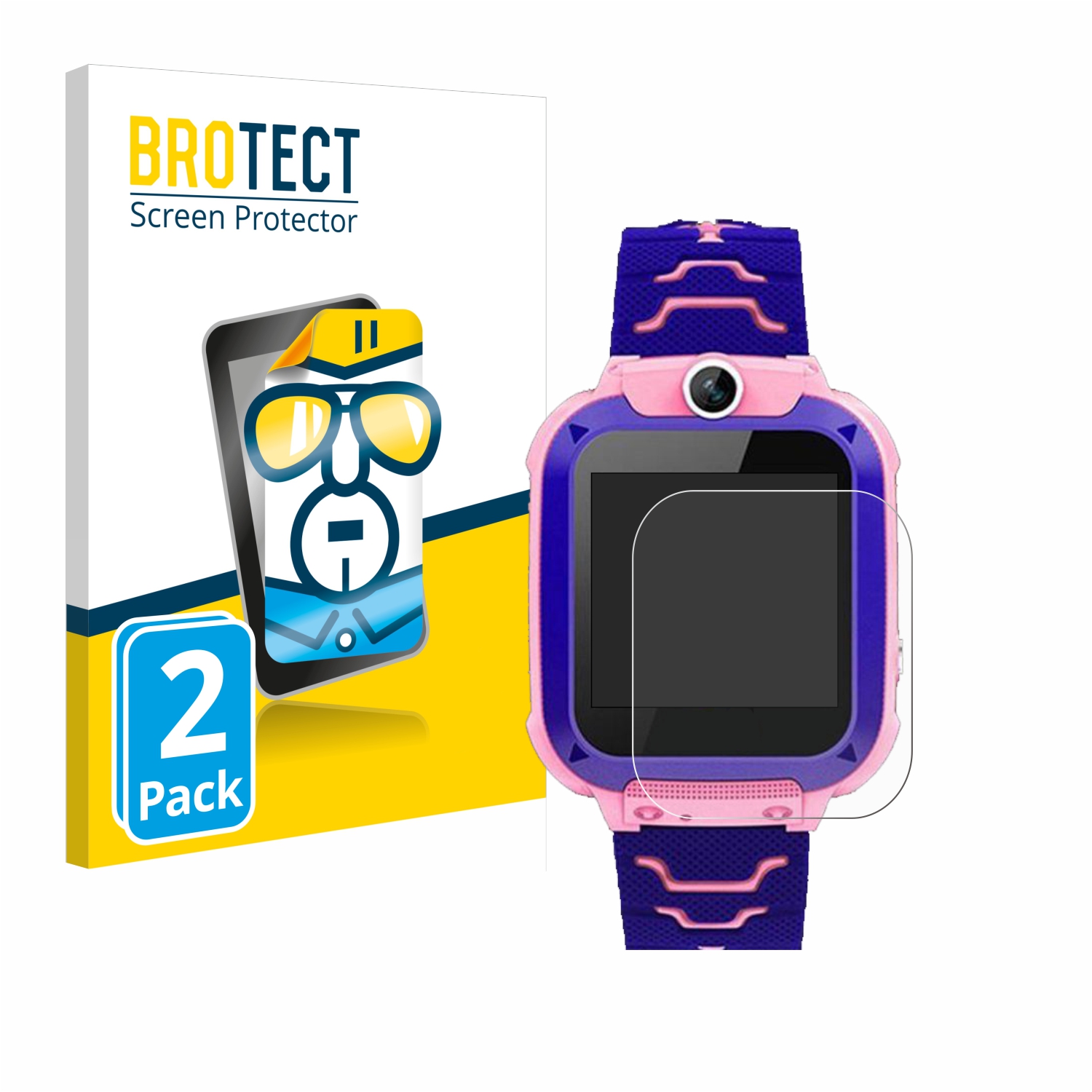 2x BROTECT Displayschutz-Folie pro Bothergu Kids Smartwatch Q12