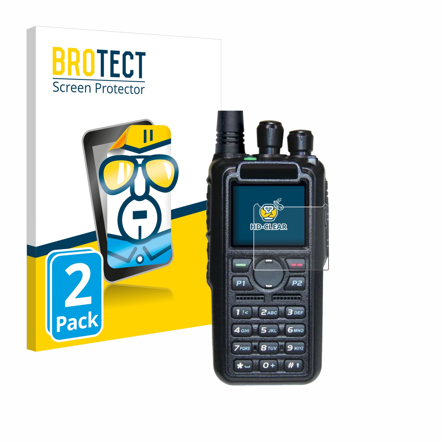 2x BROTECT Displayschutz-Folie pro AnyTone AT-D878UV II Plus