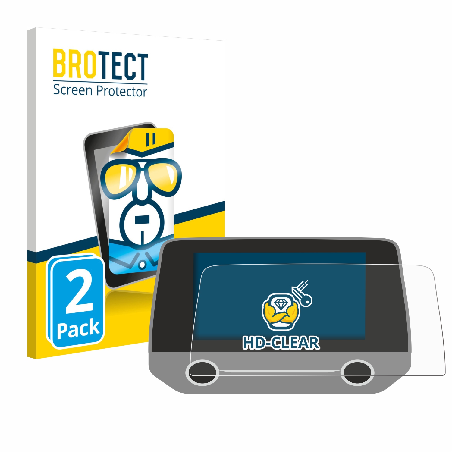2x BROTECT Displayschutz-Folie pro Ford Focus MK4 Sync 3