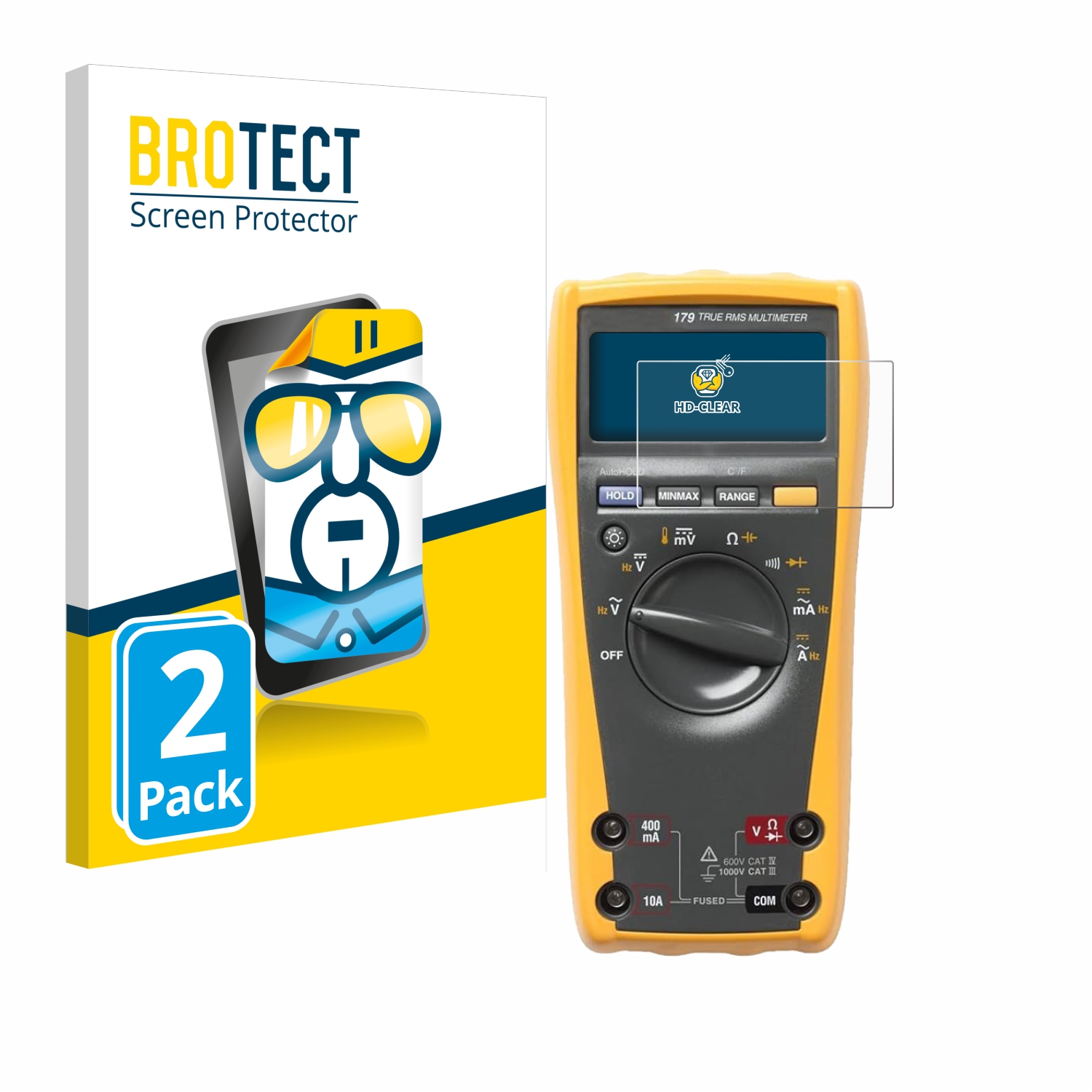 2x BROTECT Displayschutz-Folie pro Fluke 179 Multimeter
