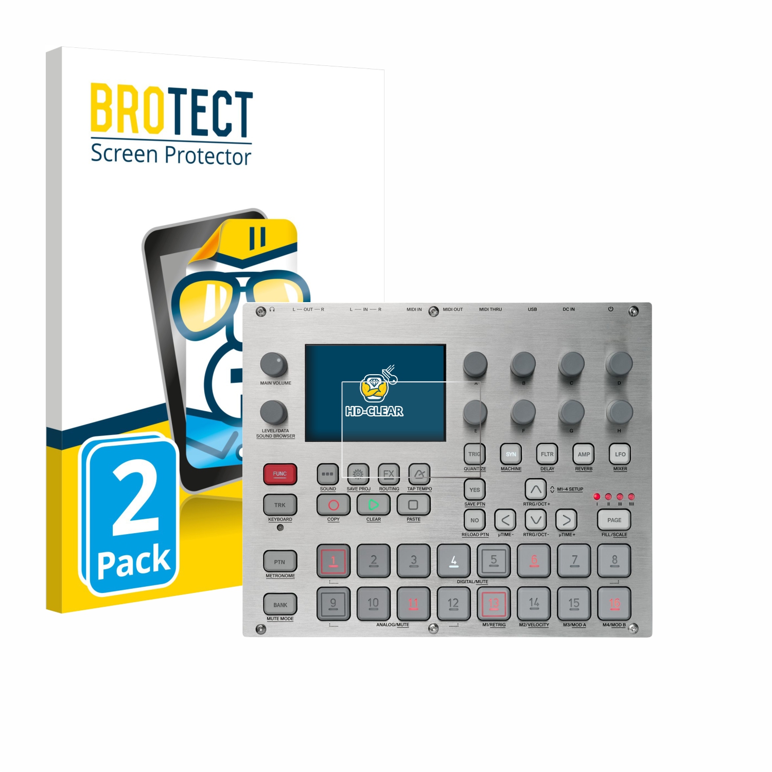 2x BROTECT Displayschutz-Folie pro Elektron Syntakt E25 Remix Edition
