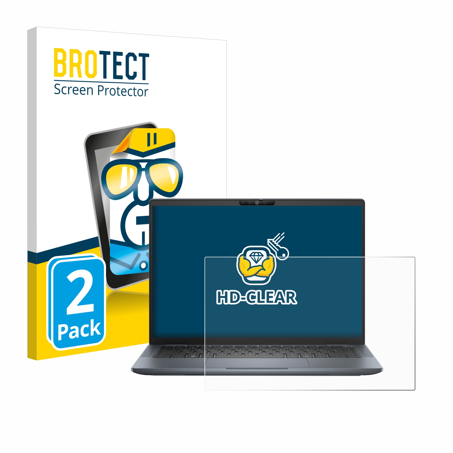 2x BROTECT Displayschutz-Folie pro Dell Latitude 7350 Laptop