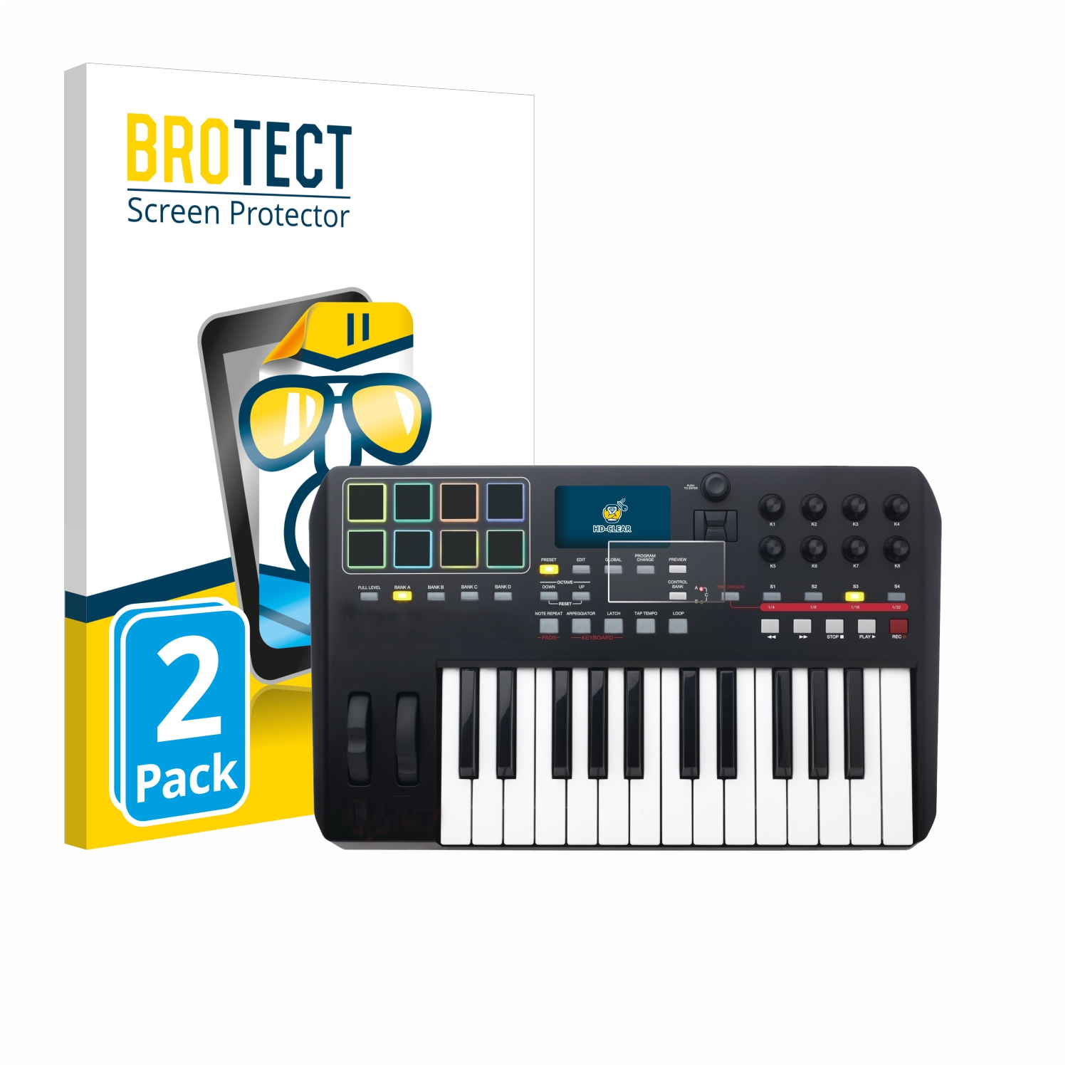 2x BROTECT Displayschutz-Folie pro Akai MPK 225