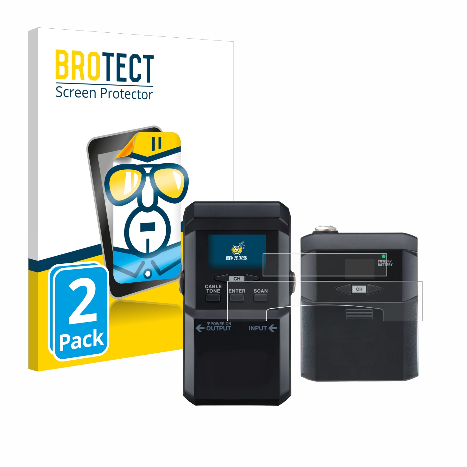 2x BROTECT Displayschutz-Folie pro Boss WL-60 Wireless System