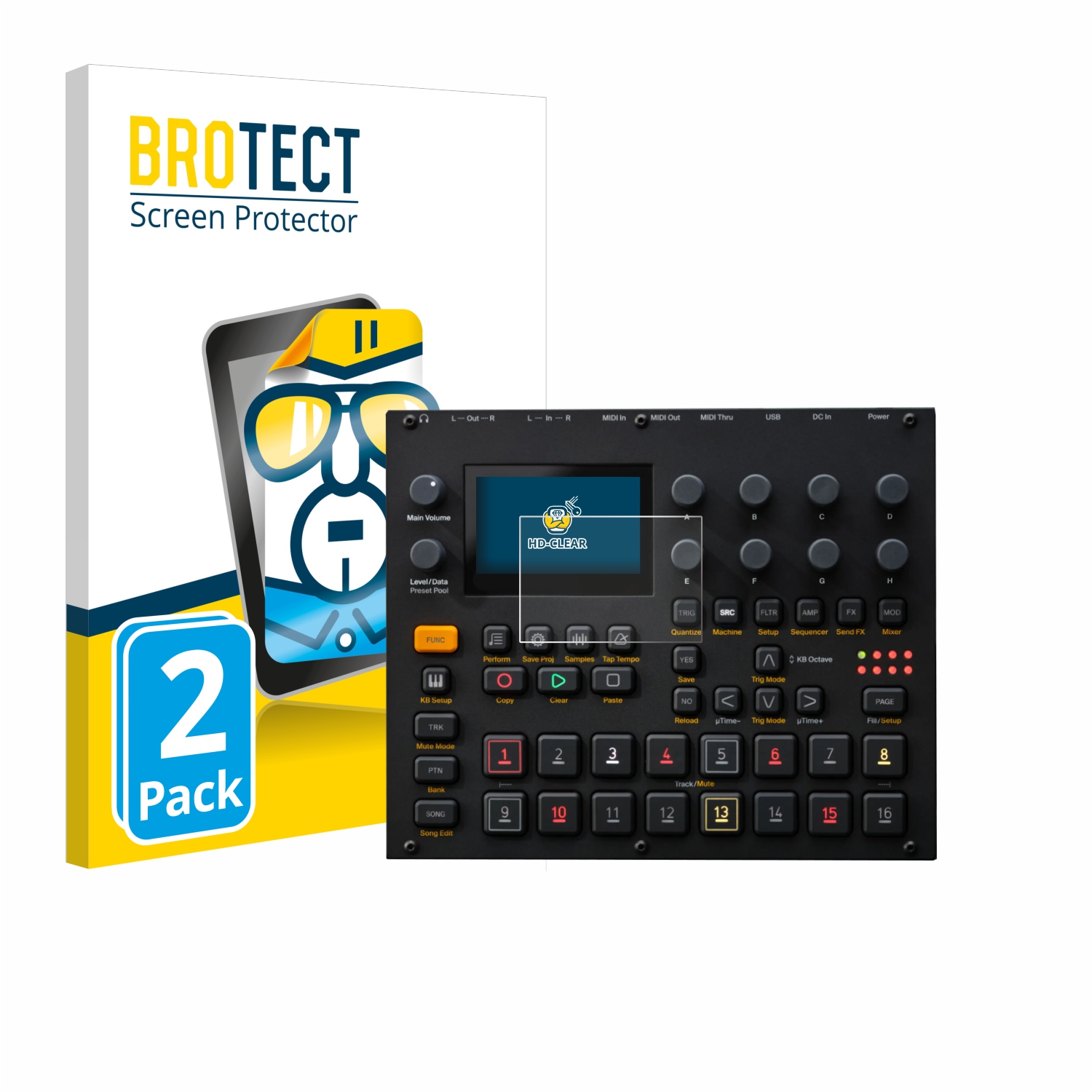 2x BROTECT Displayschutz-Folie pro Elektron Digitakt II