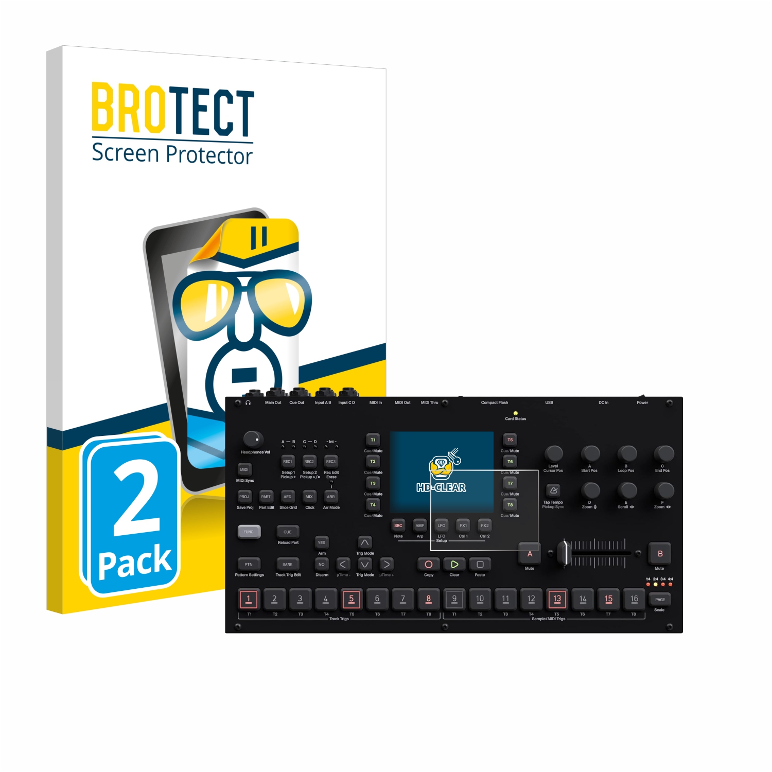 2x BROTECT Displayschutz-Folie pro Elektron Octatrack MKII