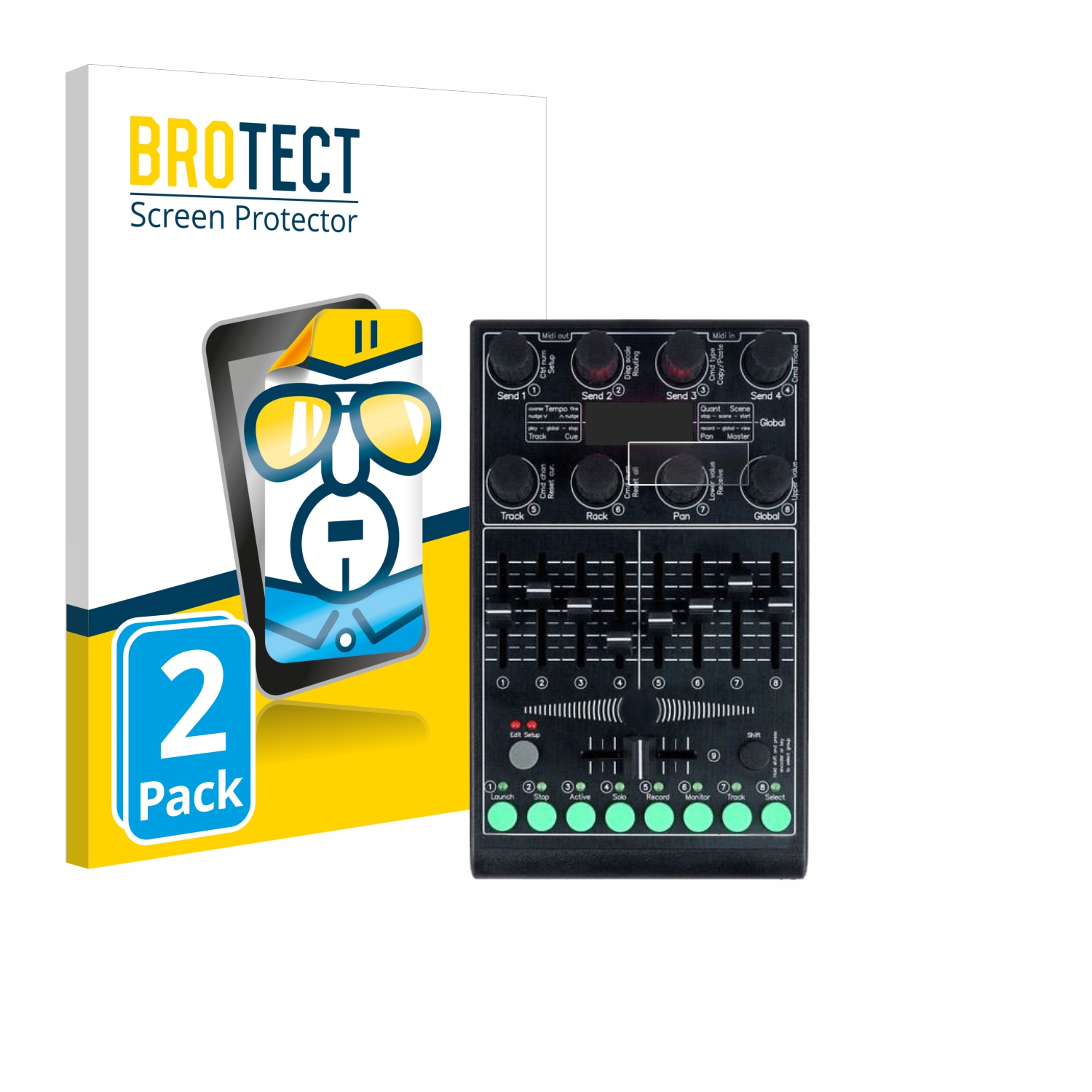 2x BROTECT Displayschutz-Folie pro Faderfox UC4