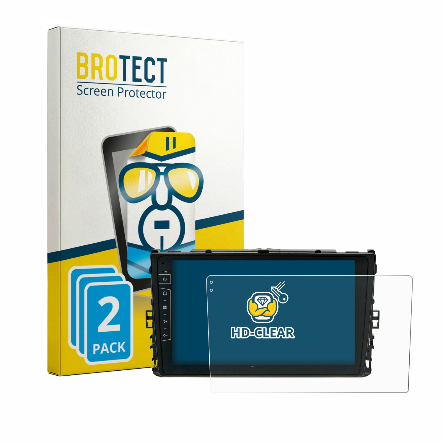 2x BROTECT Displayschutz-Folie pro Dynavin D9-T6