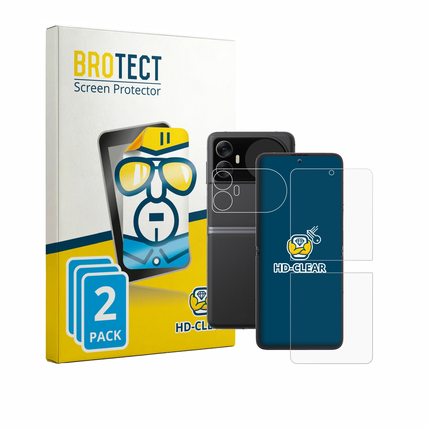 2x BROTECT Displayschutz-Folie pro Blackview Hero 10 (displej+zadní strana)