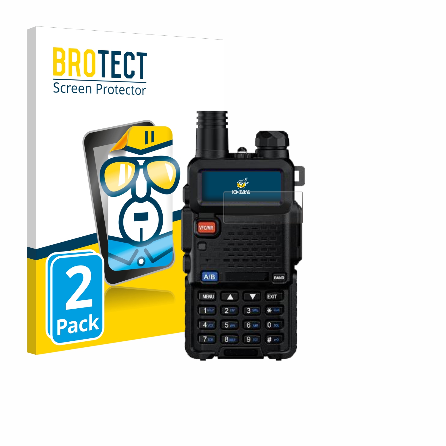 2x BROTECT Displayschutz-Folie pro Baofeng UV-5G Pro