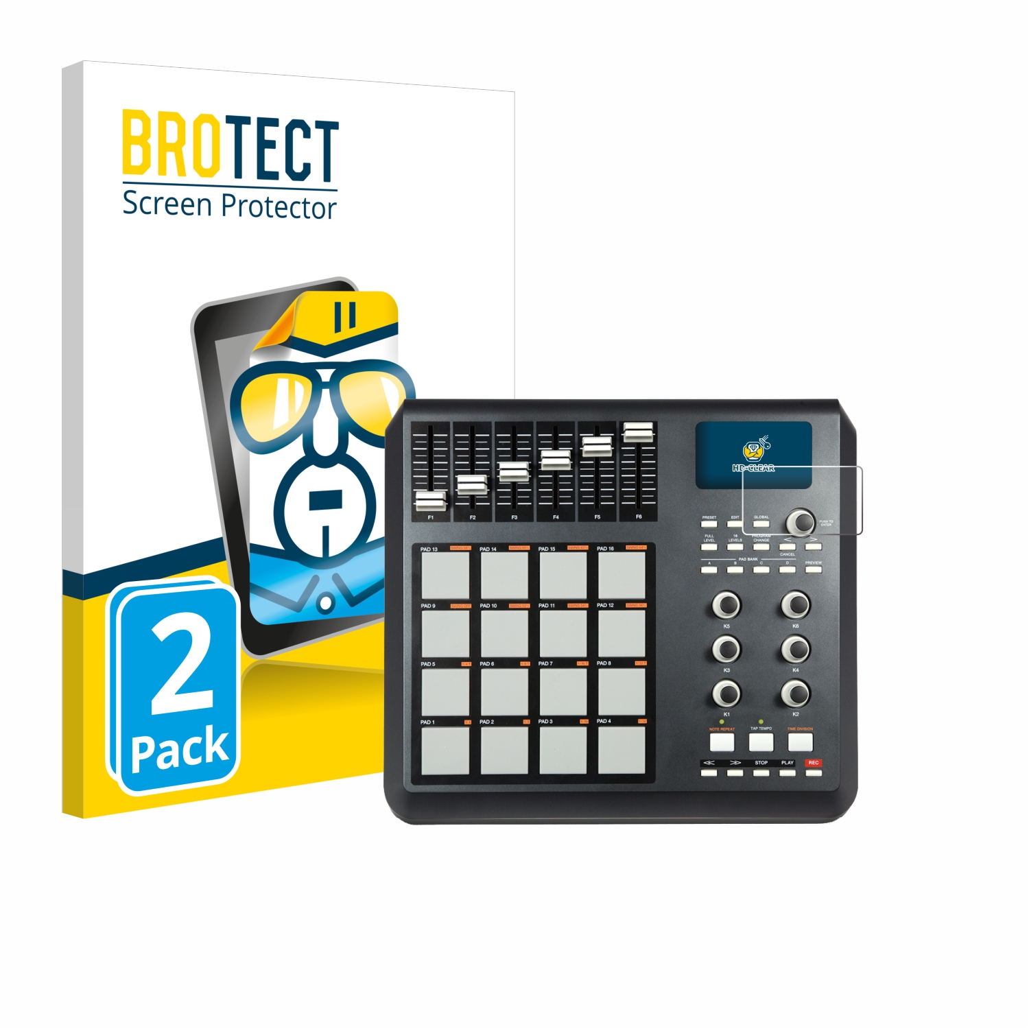 2x BROTECT Displayschutz-Folie pro Akai MPD26