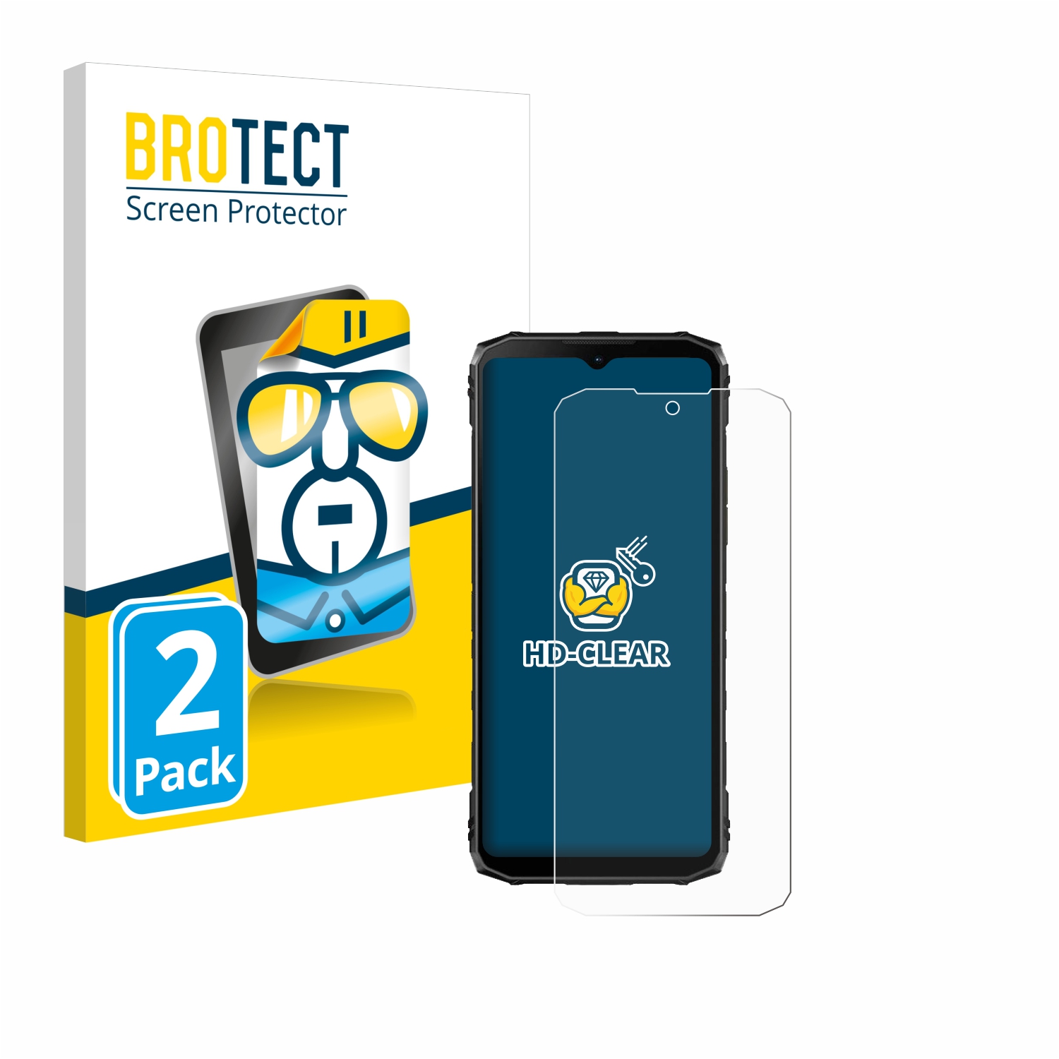 2x BROTECT Displayschutz-Folie pro Doogee Blade 10 Ultra