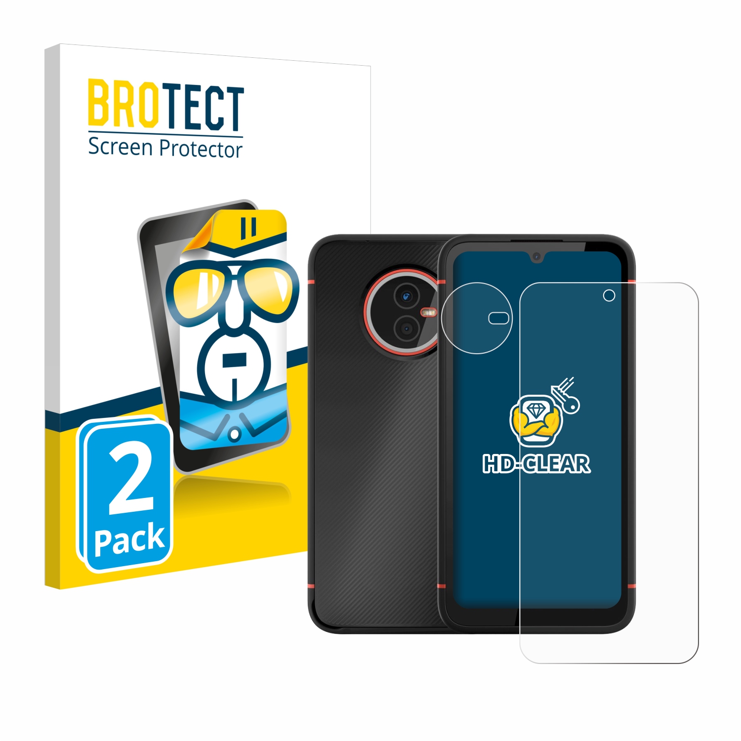 2x BROTECT Displayschutz-Folie pro Gigaset GX4 Pro (displej+Kamera)