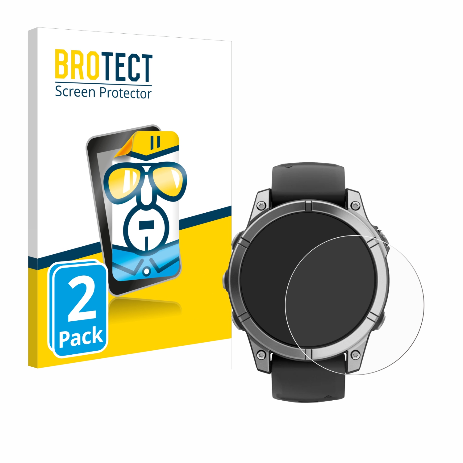 2x BROTECT Displayschutz-Folie pro Garmin Fenix E