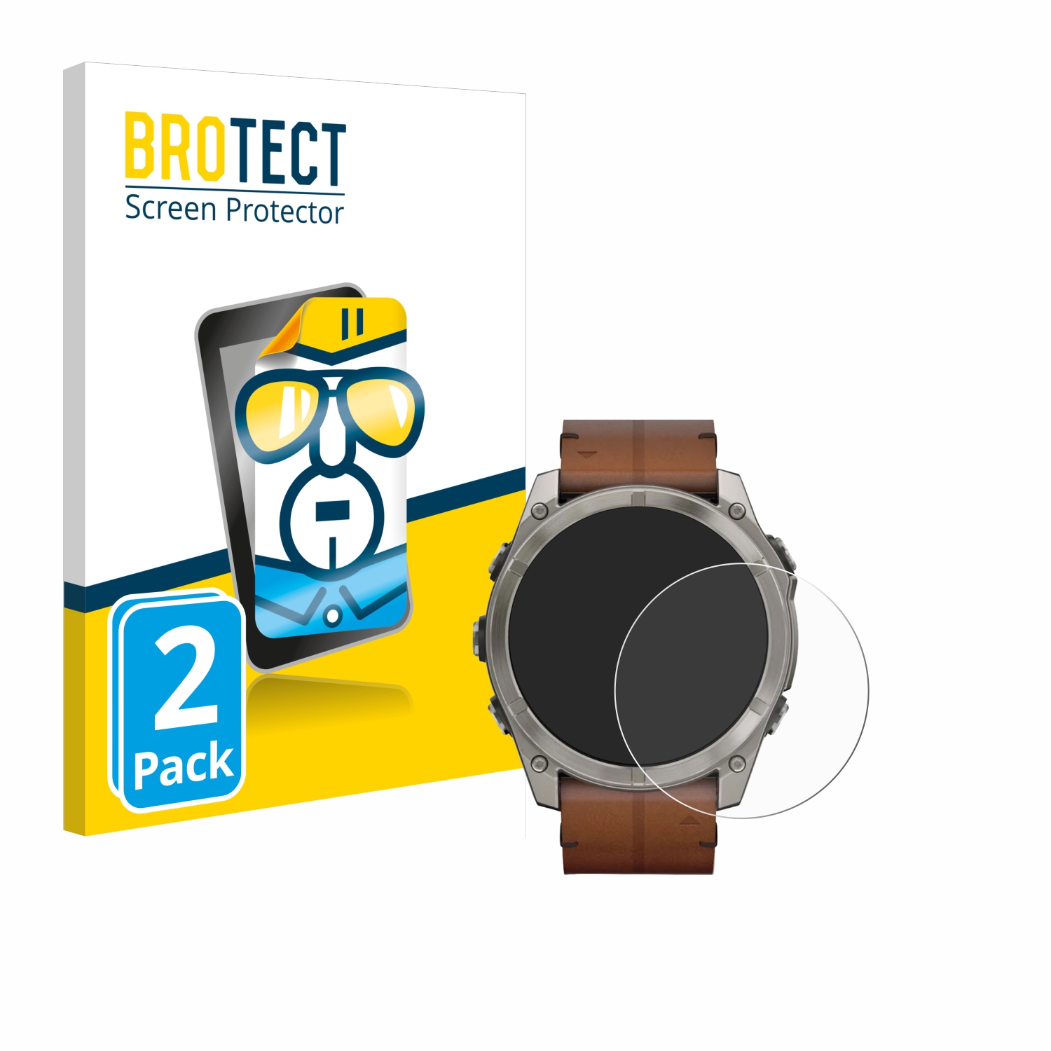 2x BROTECT Displayschutz-Folie pro Garmin Fenix 8 AMOLED (51 mm)